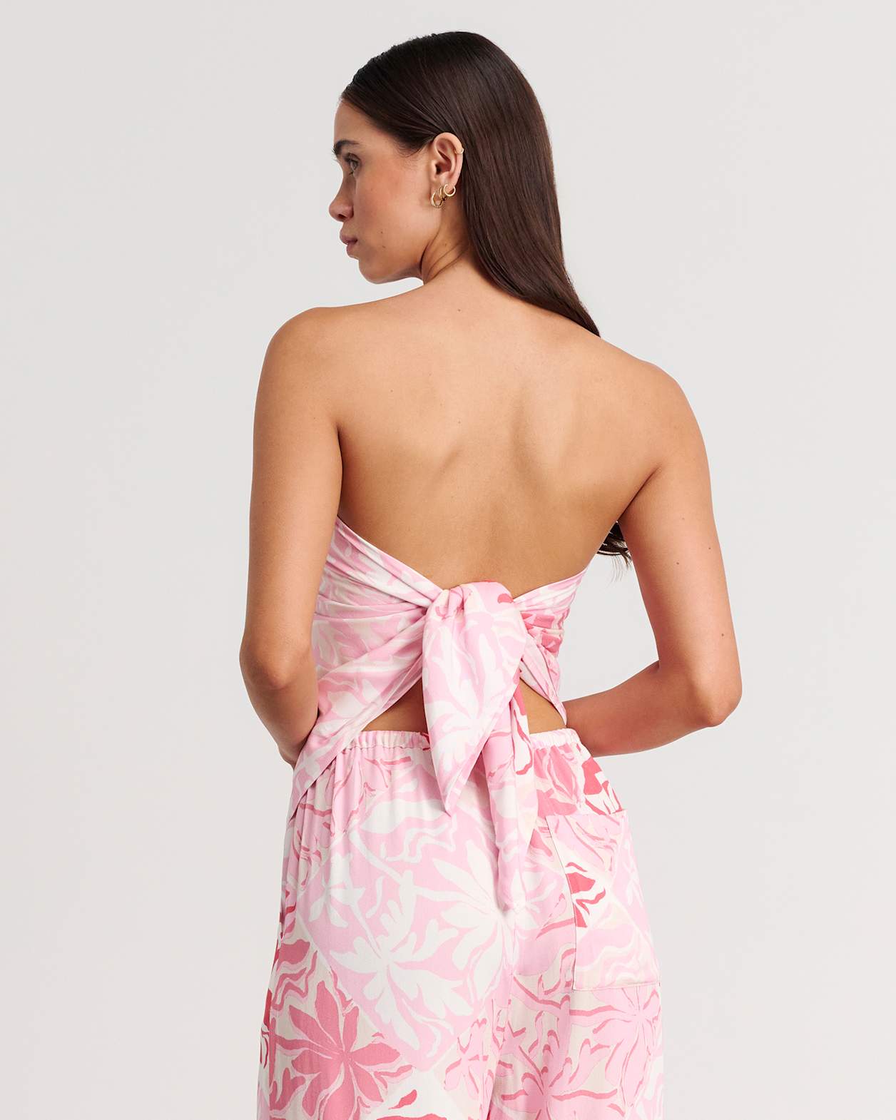 Brandi Calypso Scarf Top in PINK MULTI