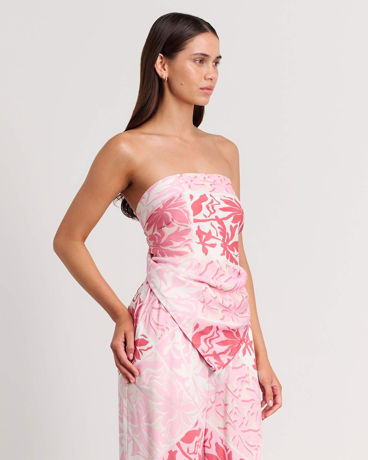 Brandi Calypso Scarf Top in PINK MULTI