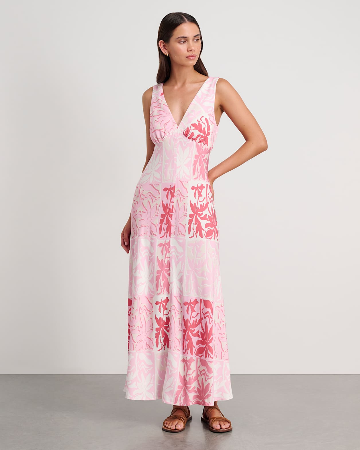 Katie Calypso Maxi Dress in PINK MULTI