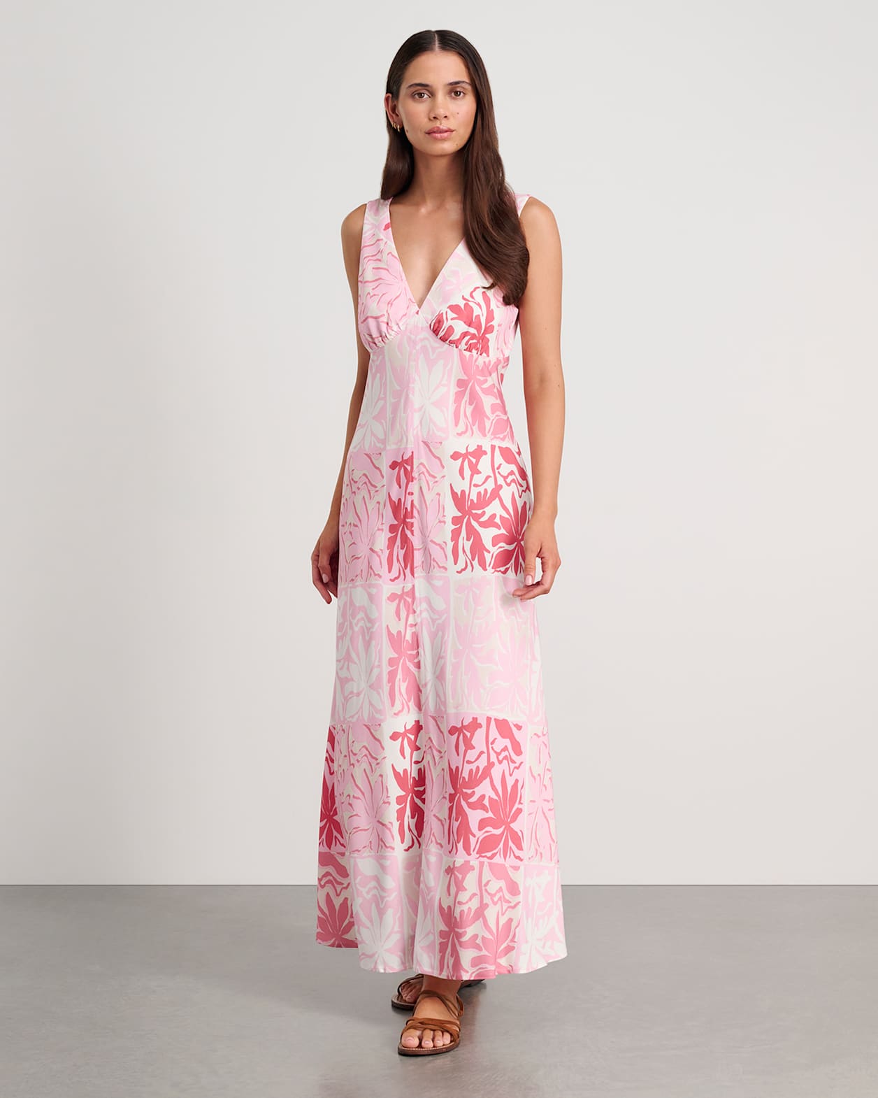 Katie Calypso Maxi Dress in PINK MULTI