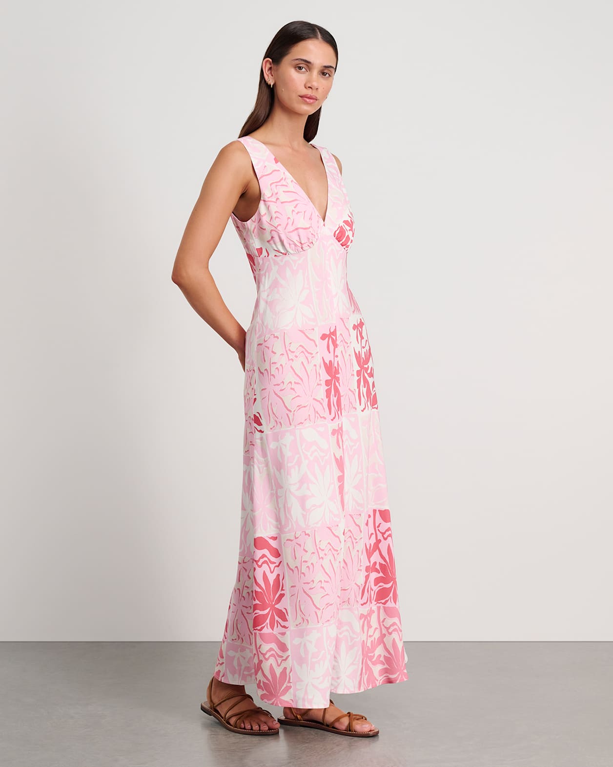 Katie Calypso Maxi Dress in PINK MULTI