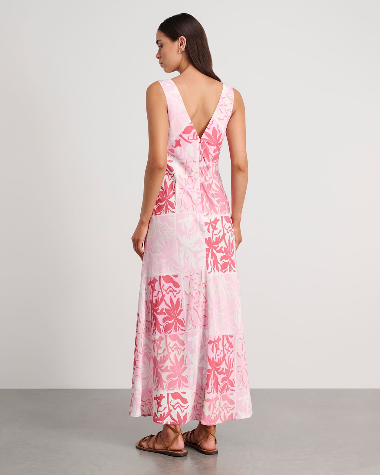 Katie Calypso Maxi Dress in PINK MULTI