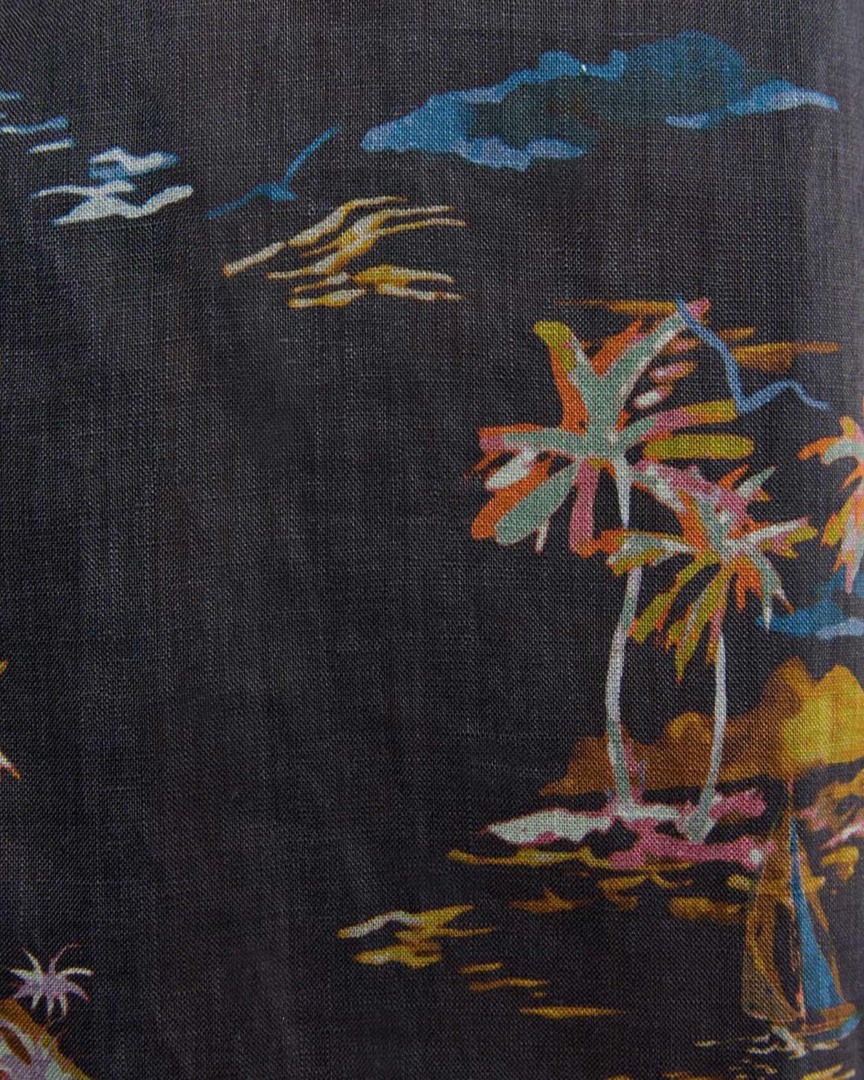 Andre Linen Hawaii Shirt in BLACK