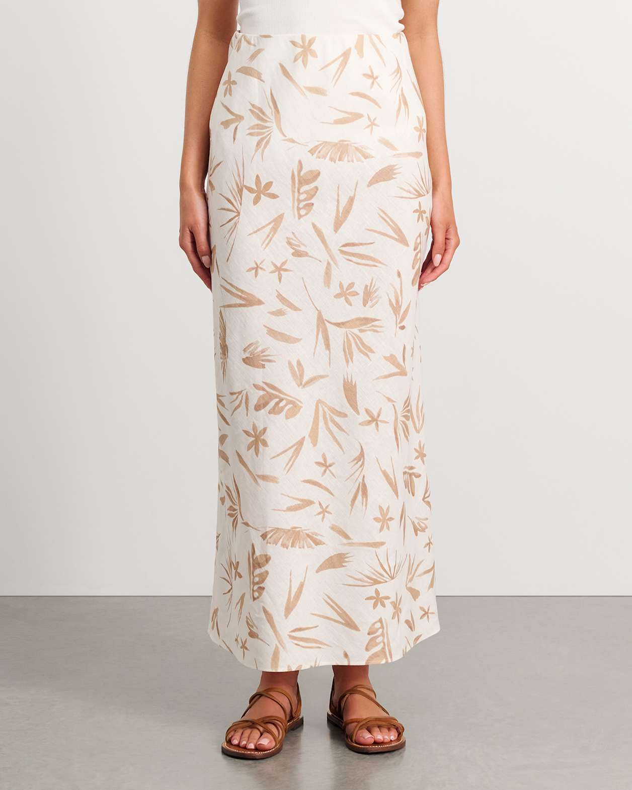 Flora Maxi Skirt in NATURAL