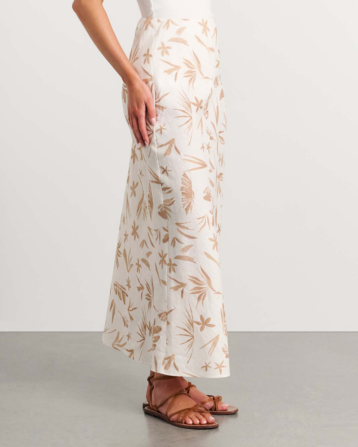 Flora Maxi Skirt in NATURAL
