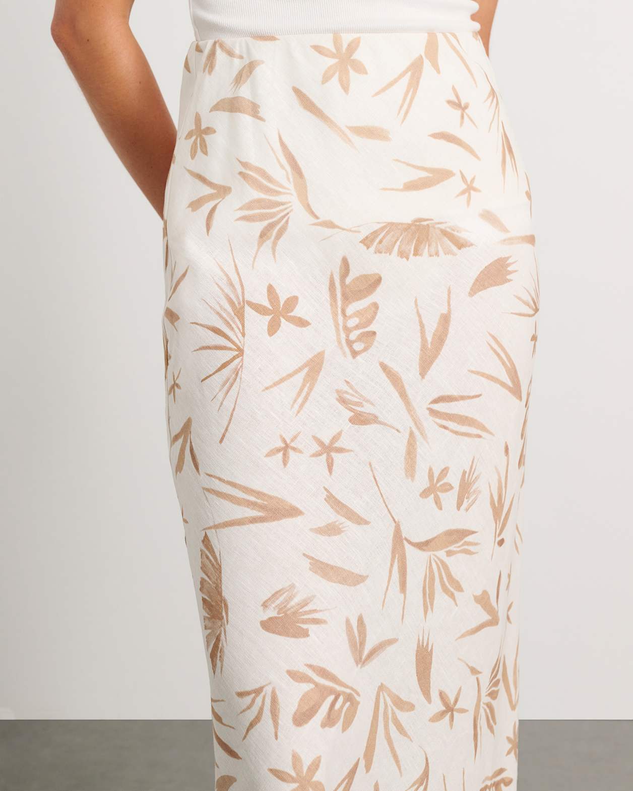 Flora Maxi Skirt in NATURAL