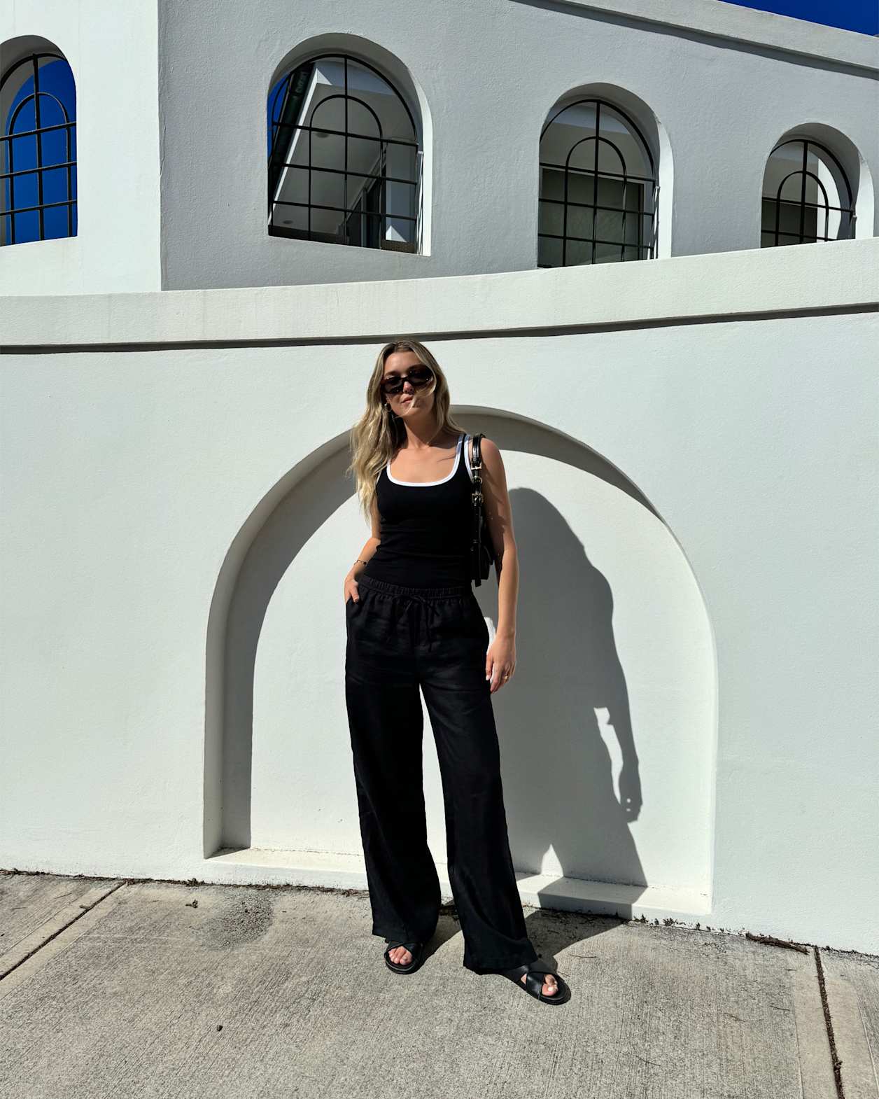 Ivy Linen Pant in BLACK