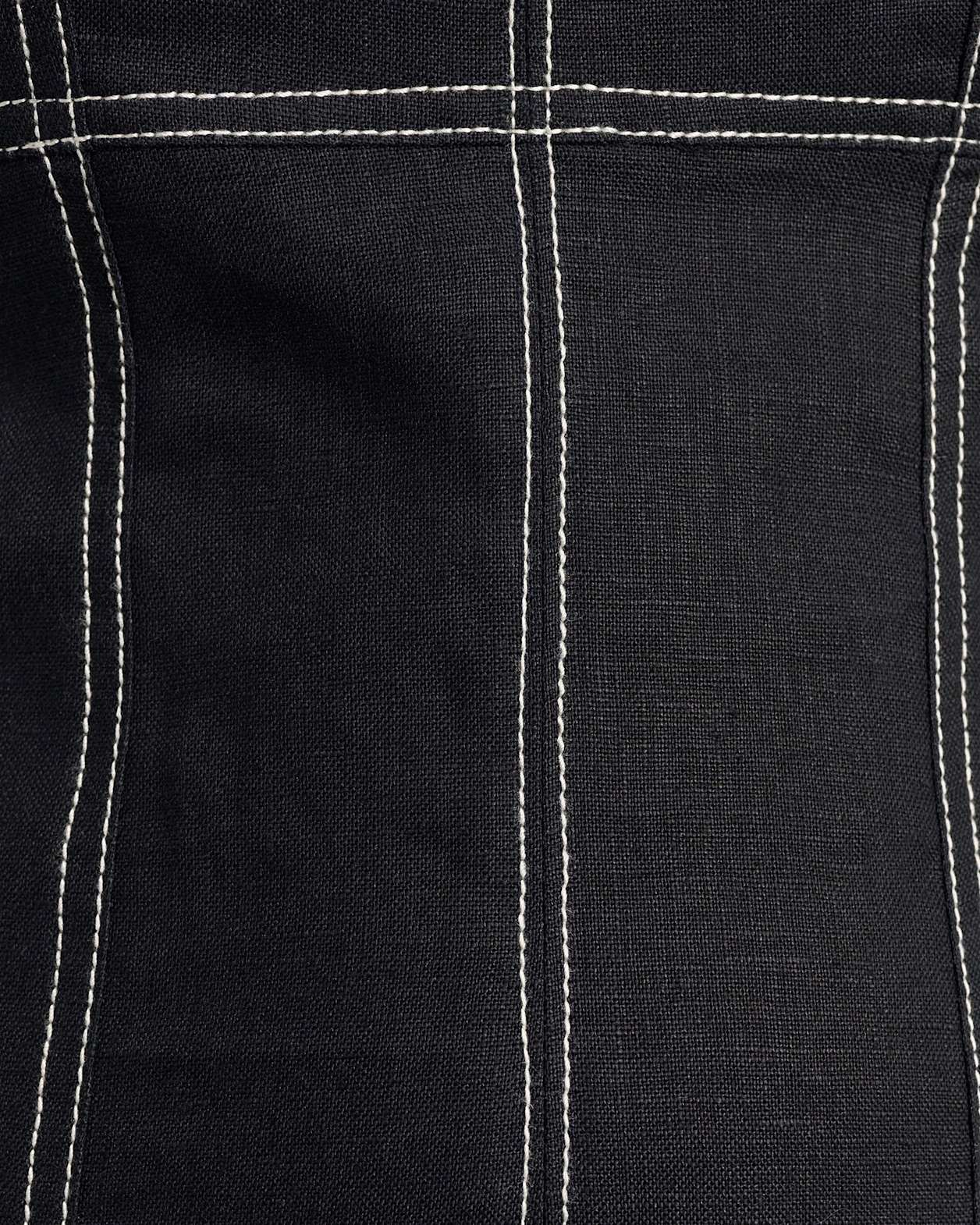 Daphne Linen Dress in BLACK