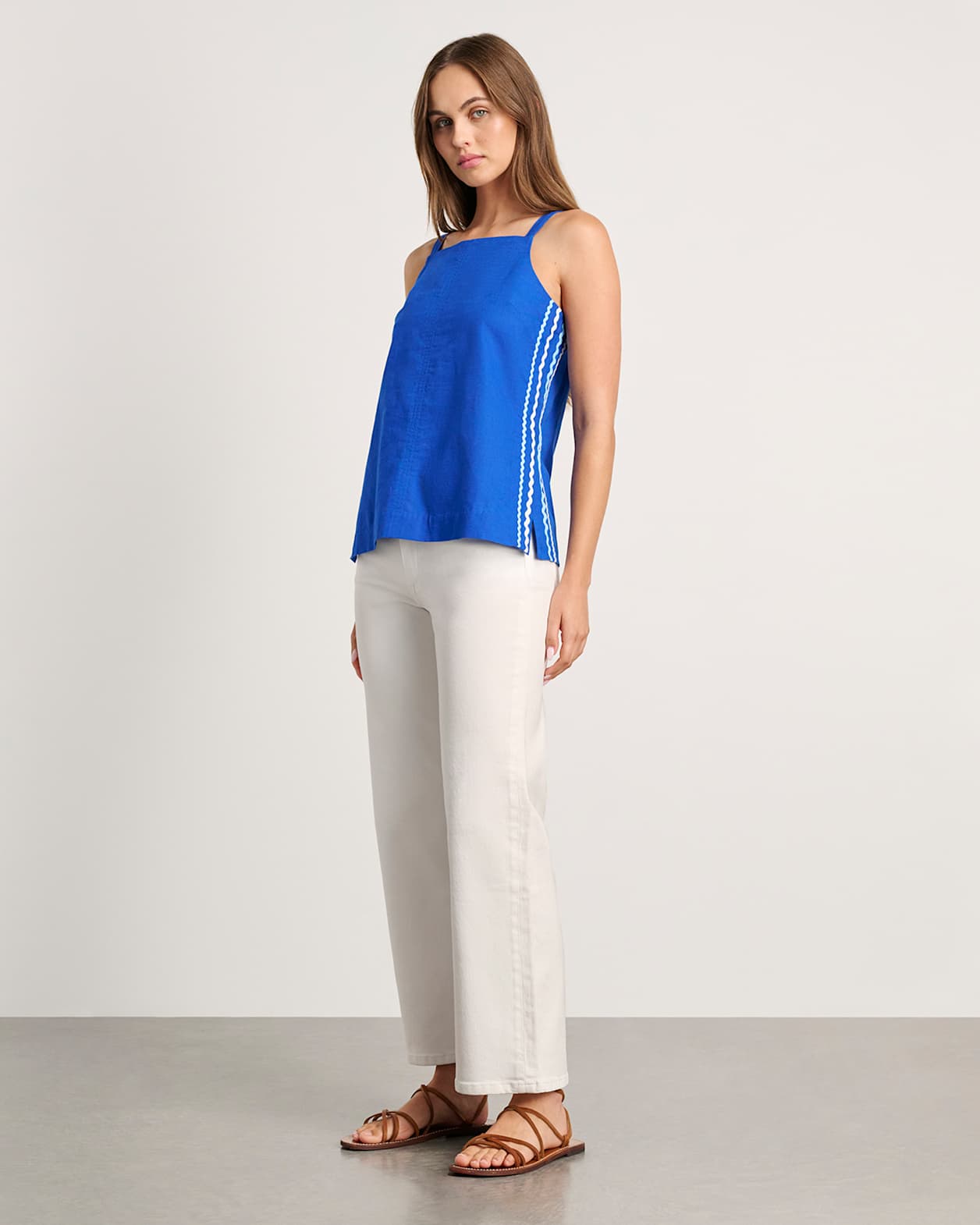Liv Apron Top in BLUE