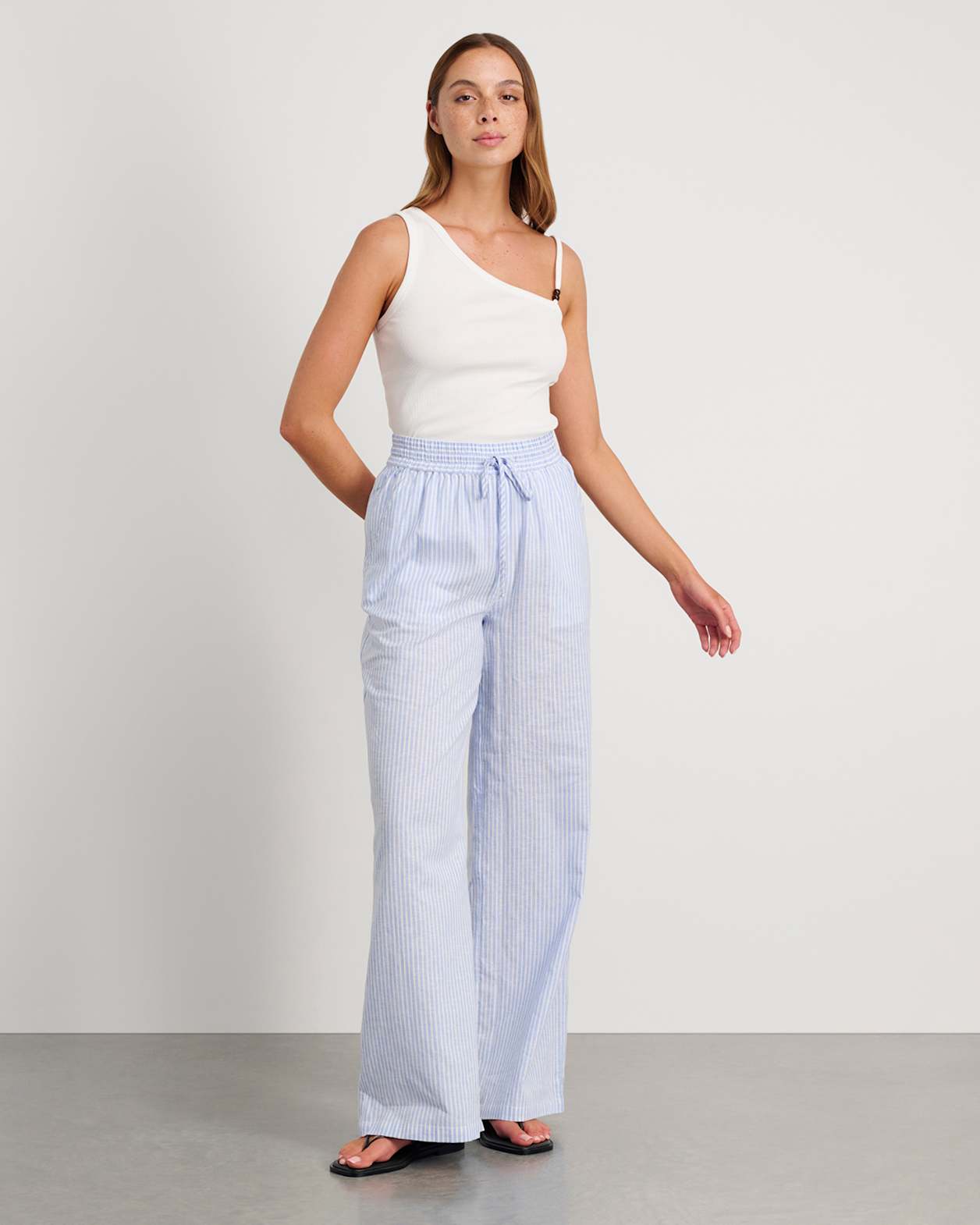 Delilah Asymmetric Top in WHITE
