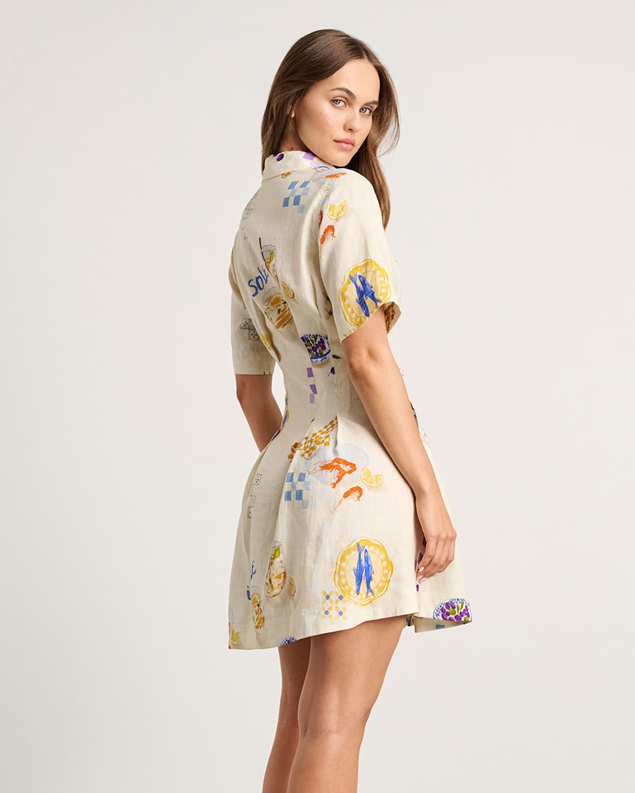 Sunshine Linen Dress in SUNSHINE