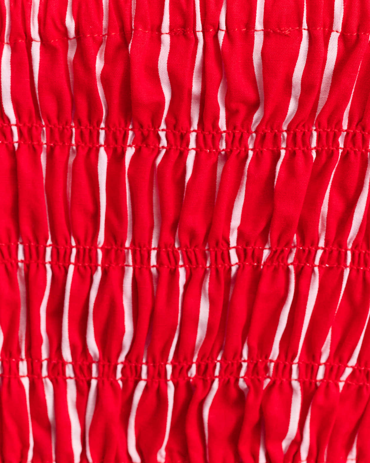 Cotton Stripe Bodice in RED/WHITE