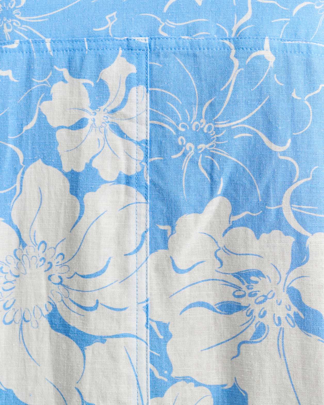 Fiore V Neck Linen Dress in SKY BLUE