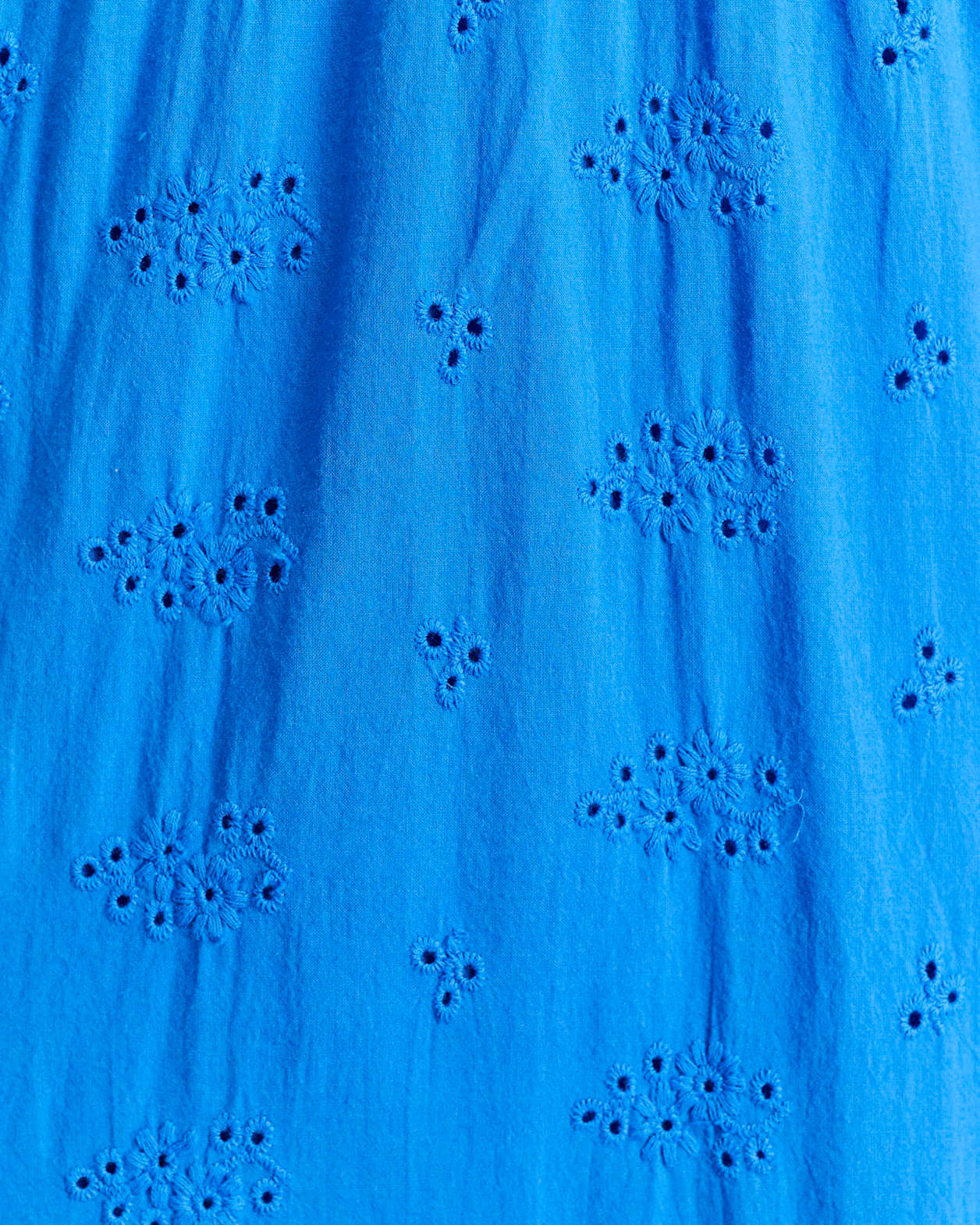 Broiderie V Neck Dress in SEA BLUE