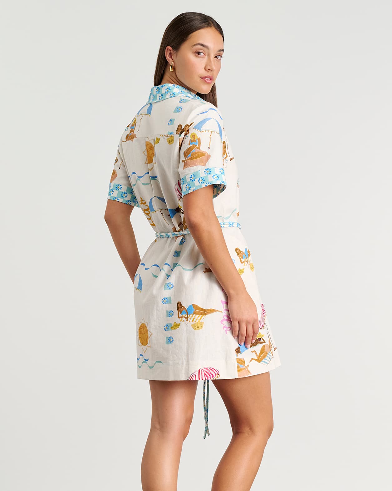Aimee Lido Shirt Dress in MULTI YELLOW