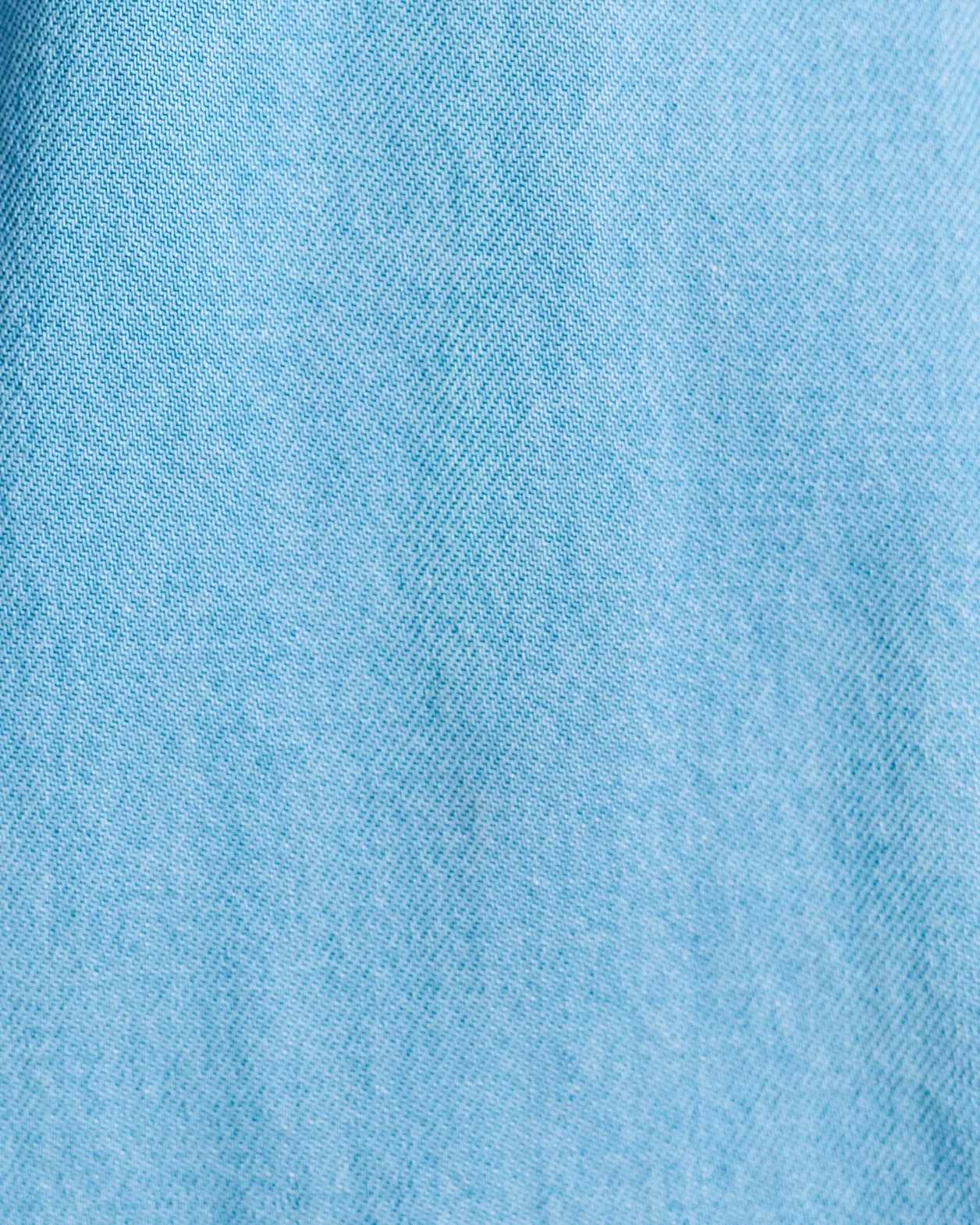 Nyra Pull On Denim Short in LIGHT WASH