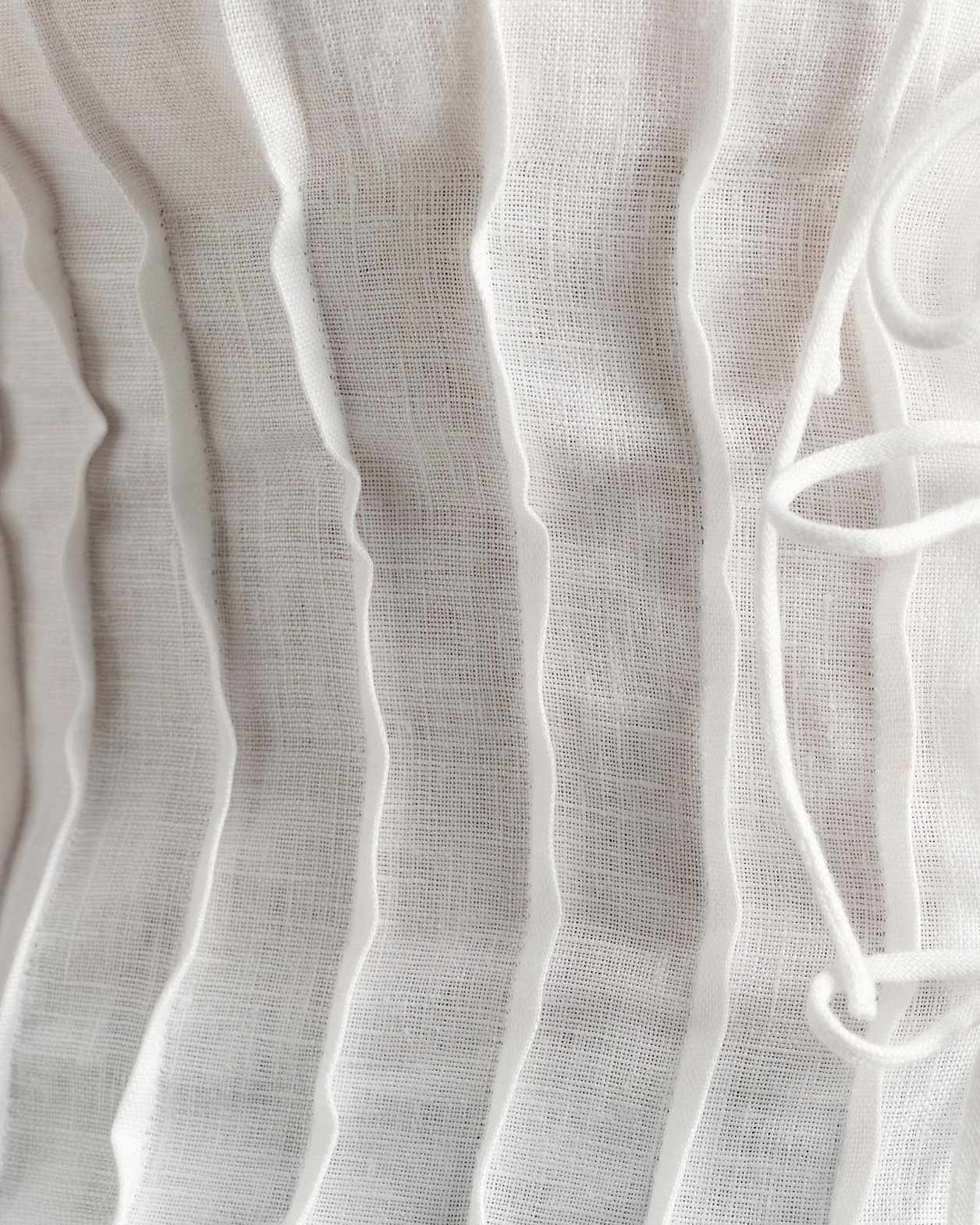 Delphine Pintuck Linen Blouse in WHITE