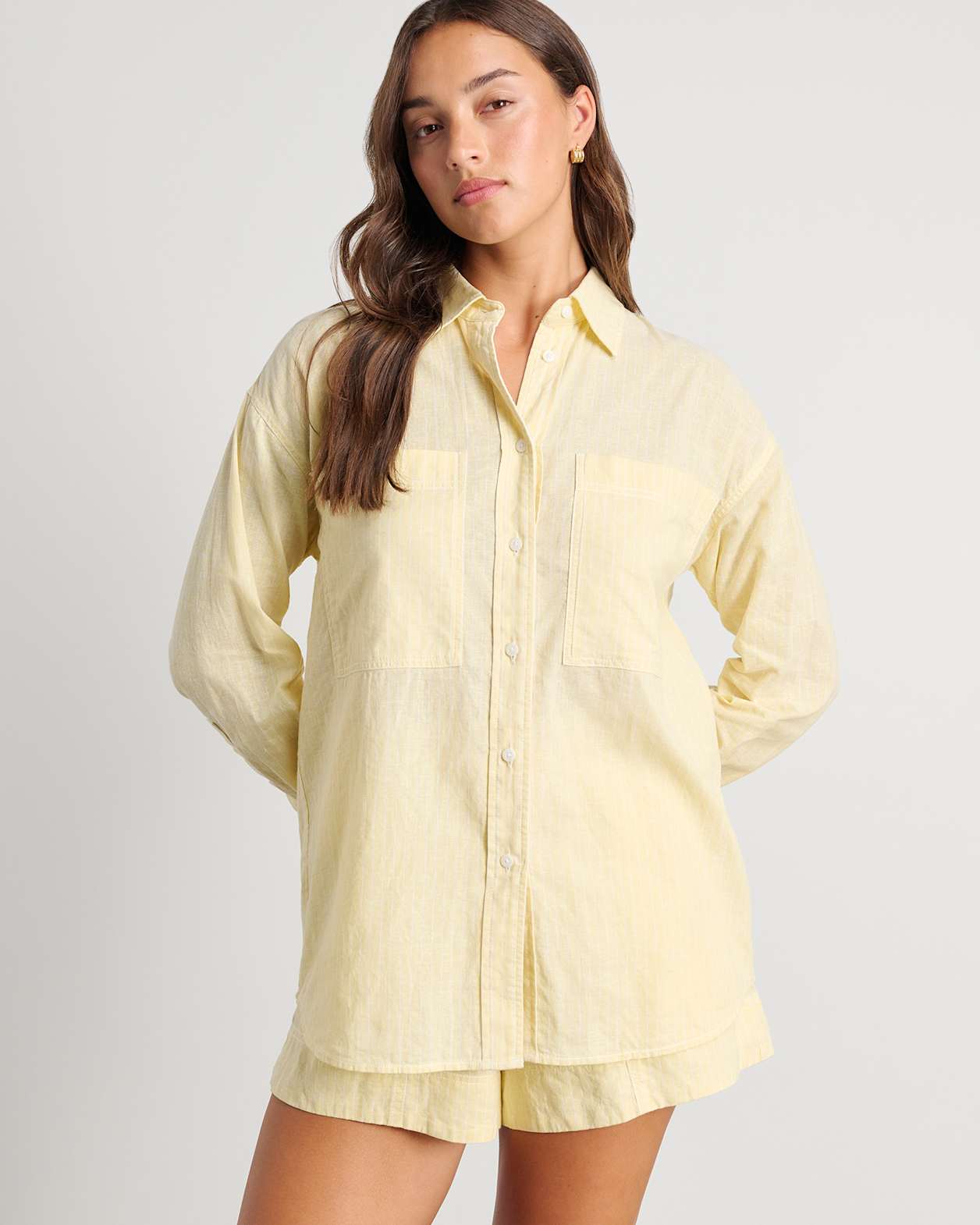 Winona Stripe Shirt in YELLOW/WHITE