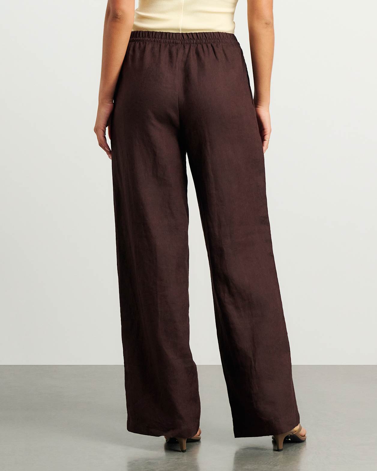 Ivy Linen Pant in DARK CHOCOLATE