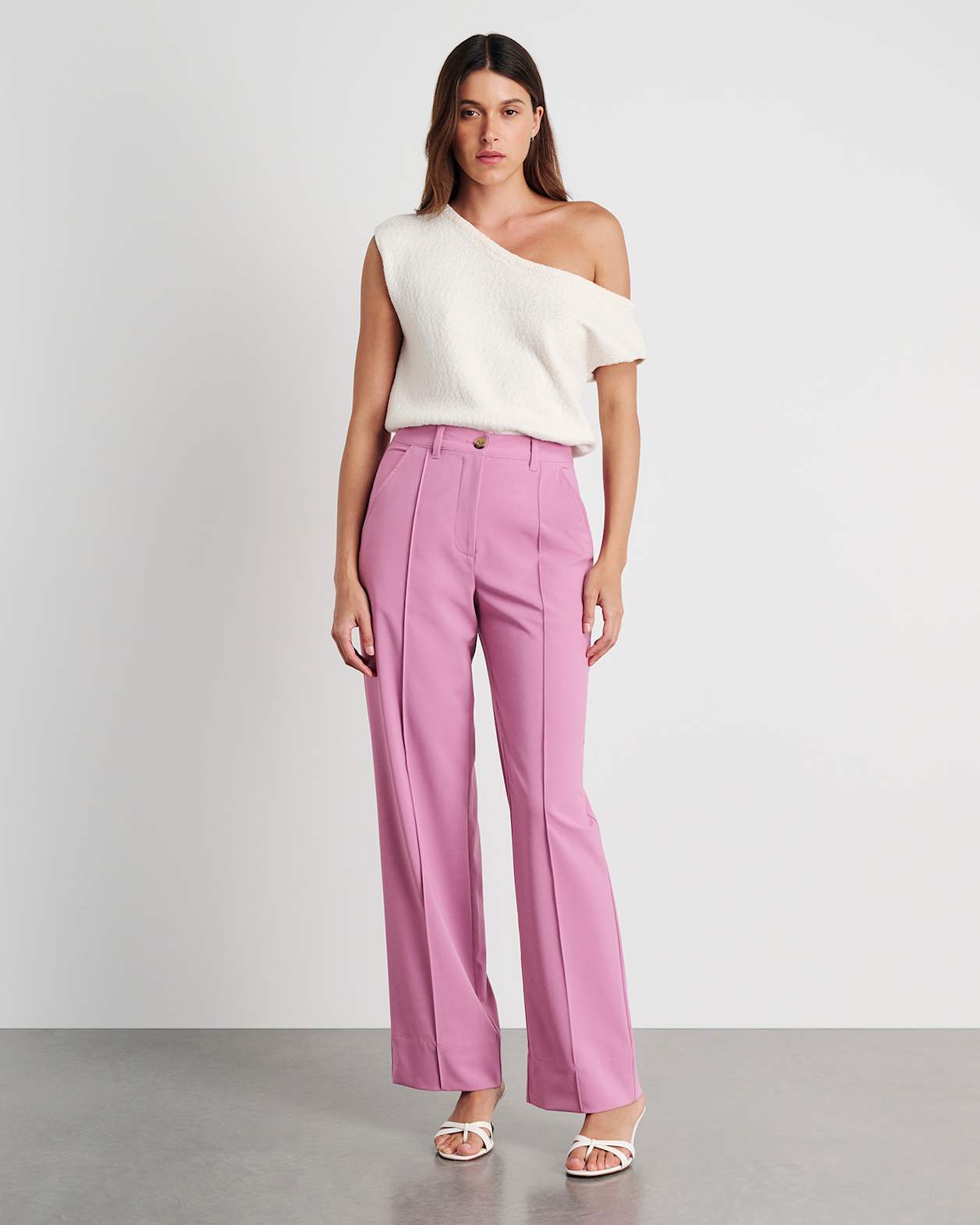 Gia Pintuck Pant in TERRAROSE
