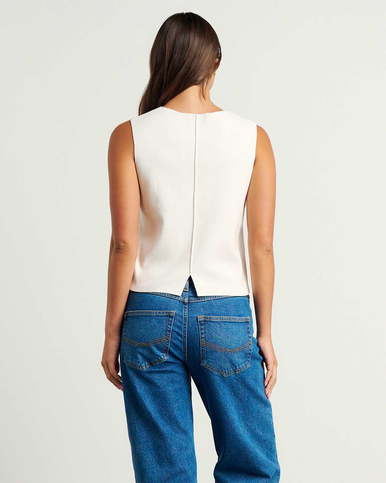 Grace Knit Vest in MILK