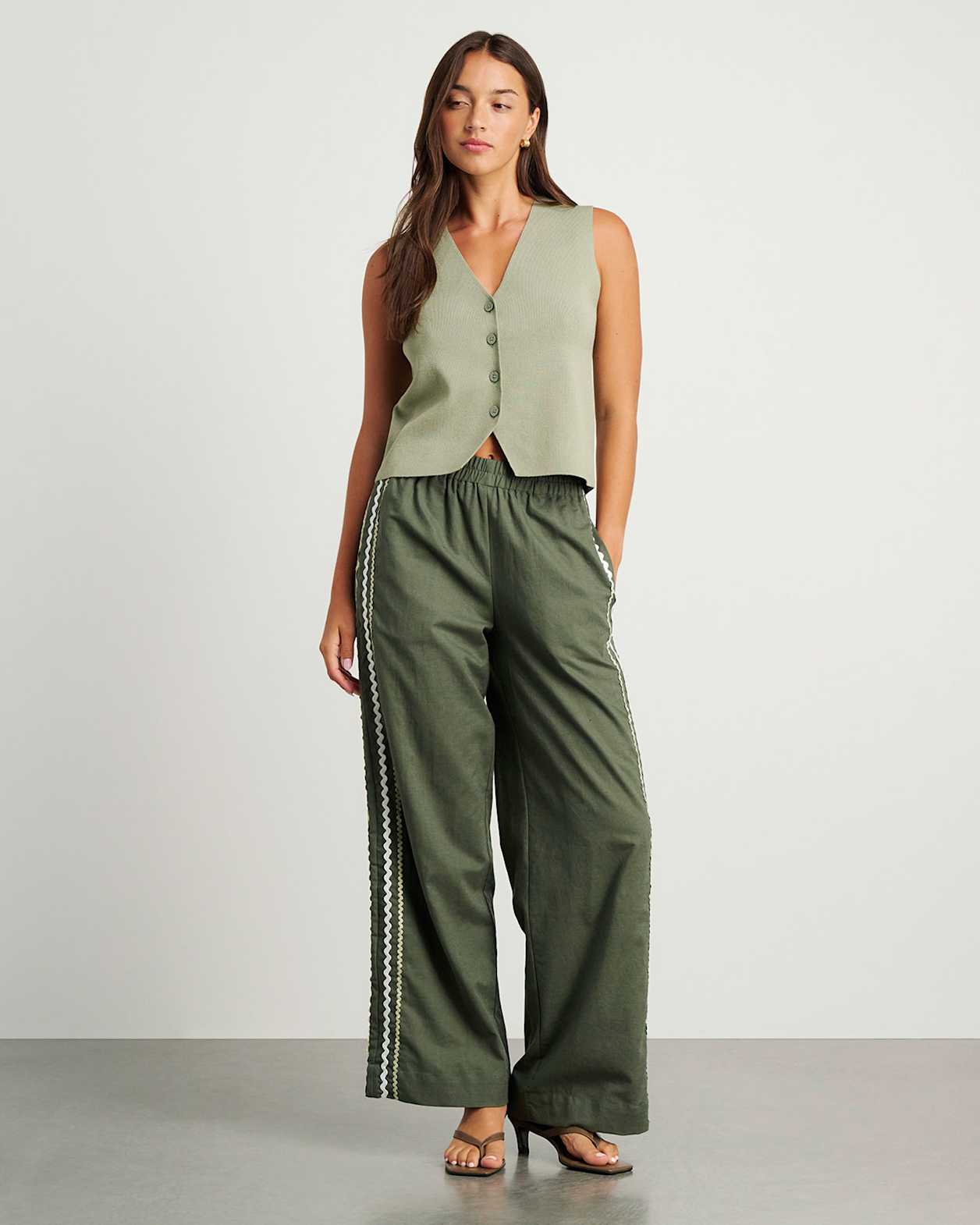 Grace Knit Vest in SAGE