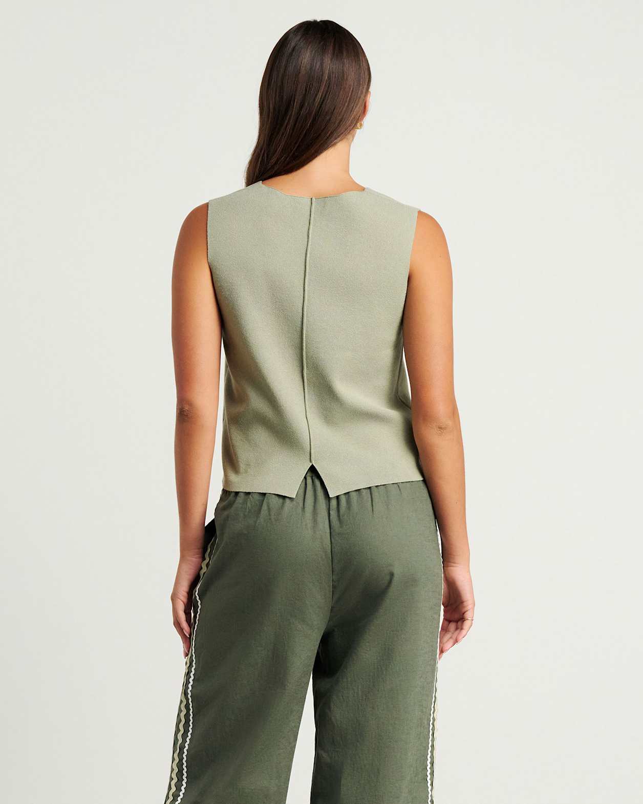 Grace Knit Vest in SAGE