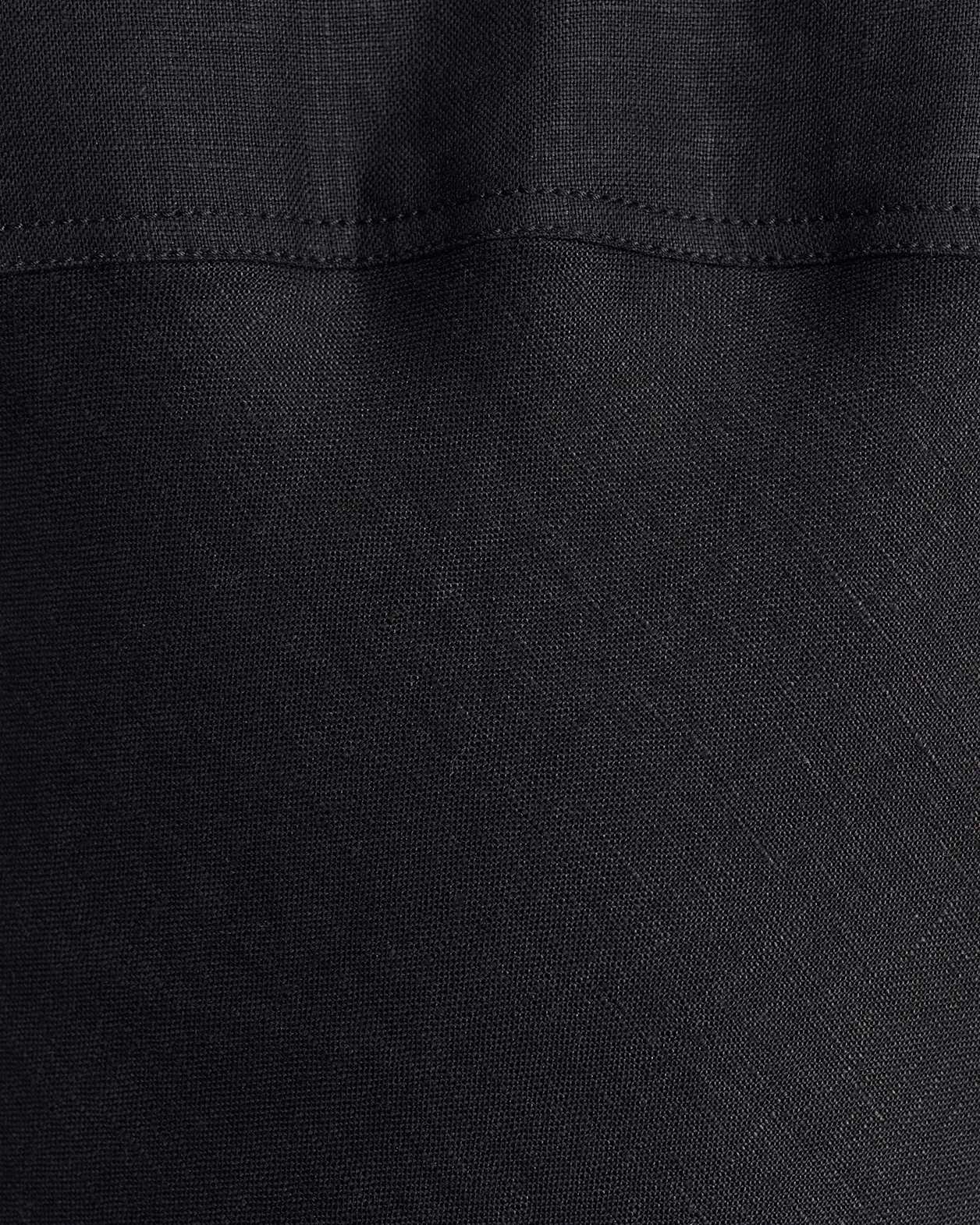 Delilah Linen Slip Dress in BLACK