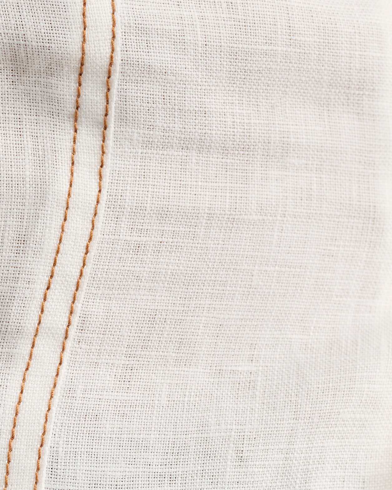 Antonia Linen Top in WHITE