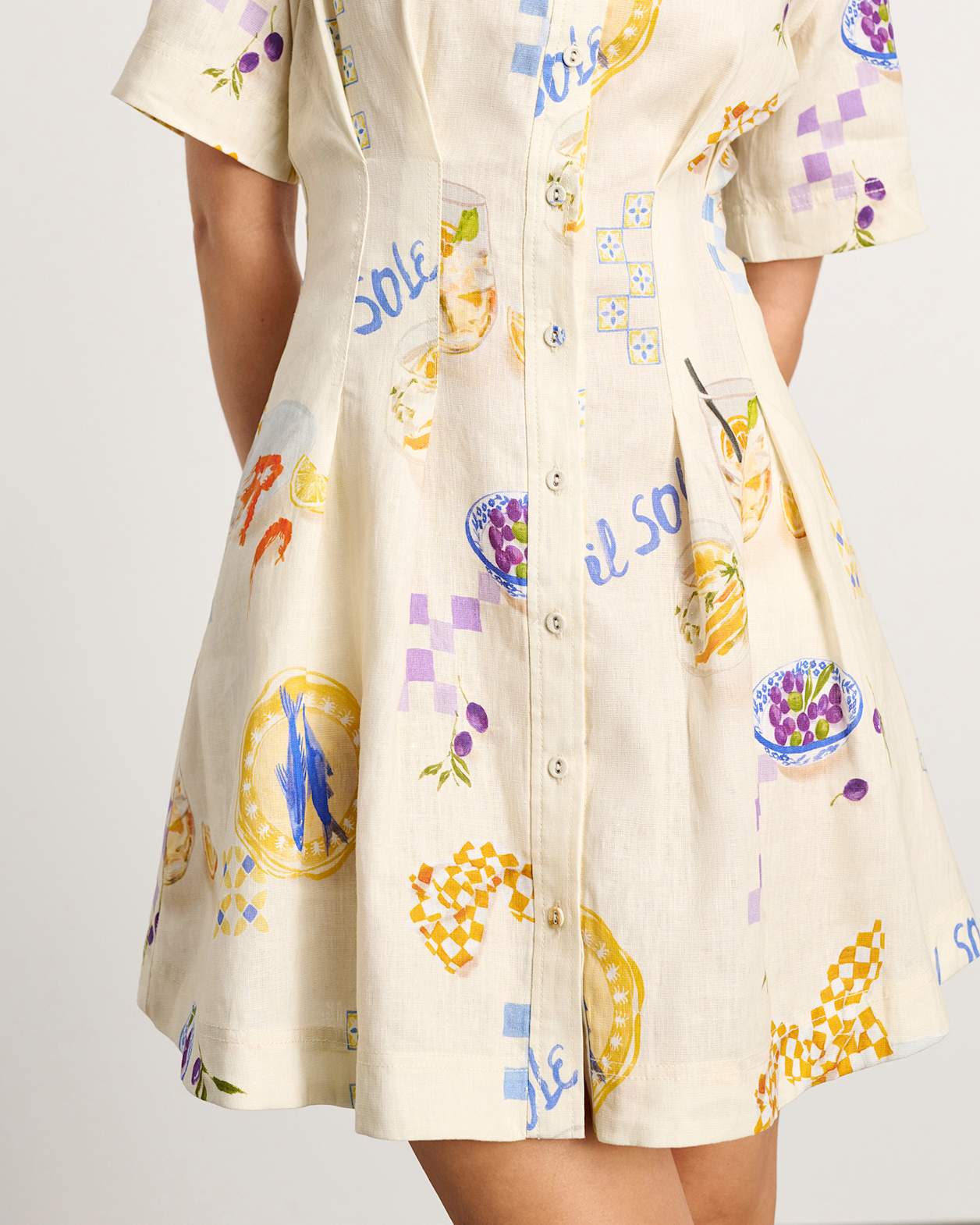 Sunshine Linen Dress in SUNSHINE