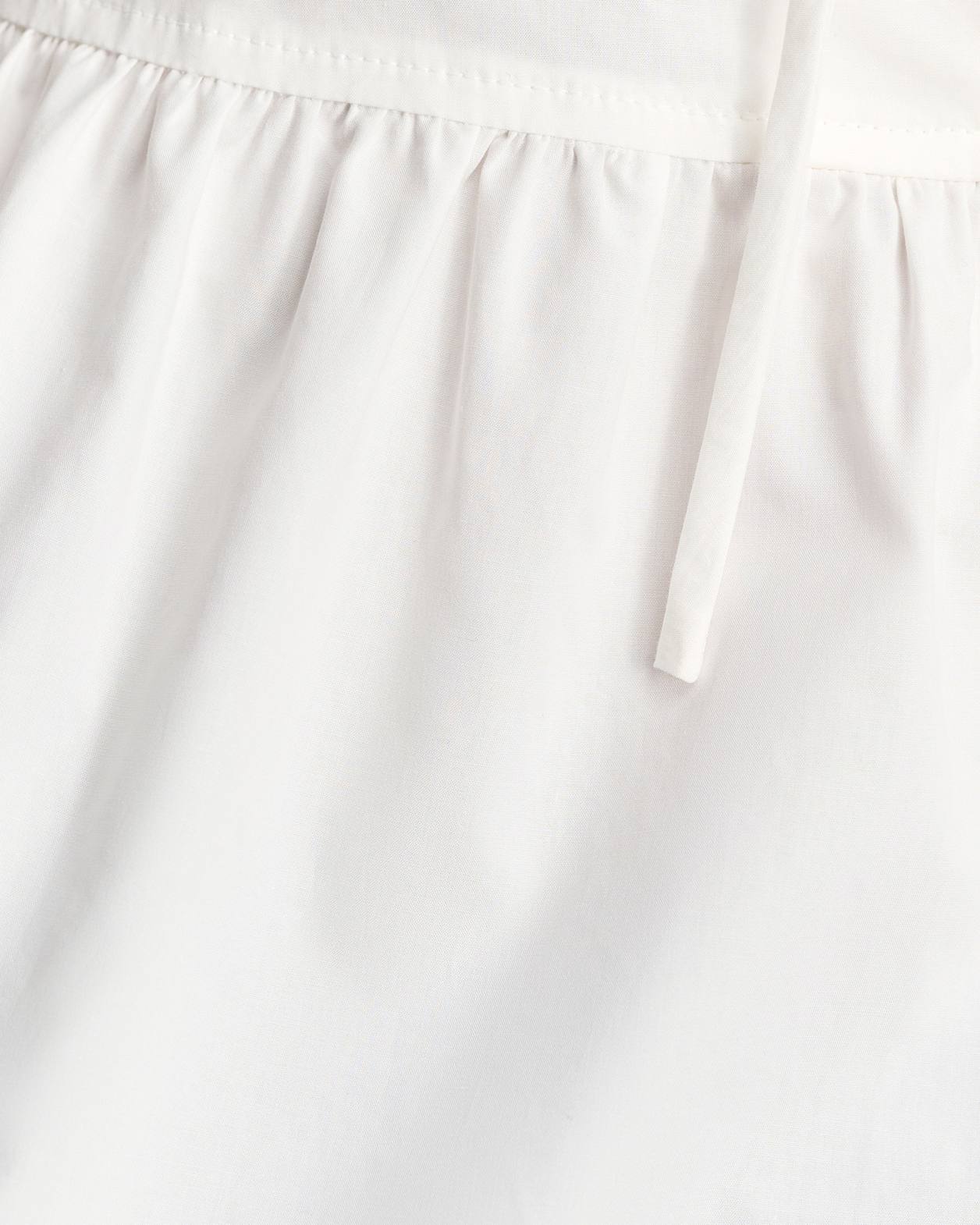 Poplin Puff Sleeve Tie Top in WHITE