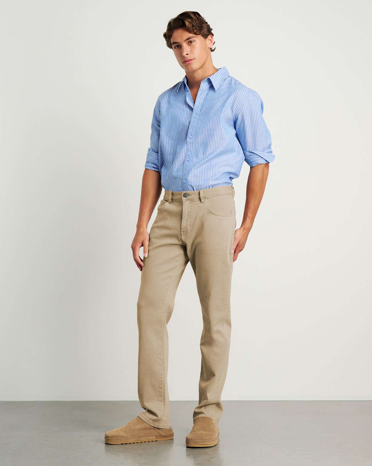 Flynn Garment Dye Jeans in SAND