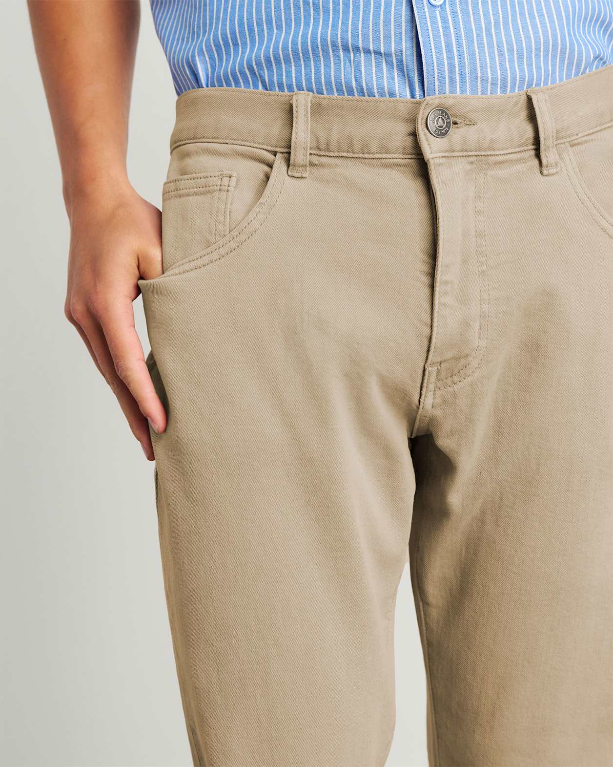 Flynn Garment Dye Jeans in SAND
