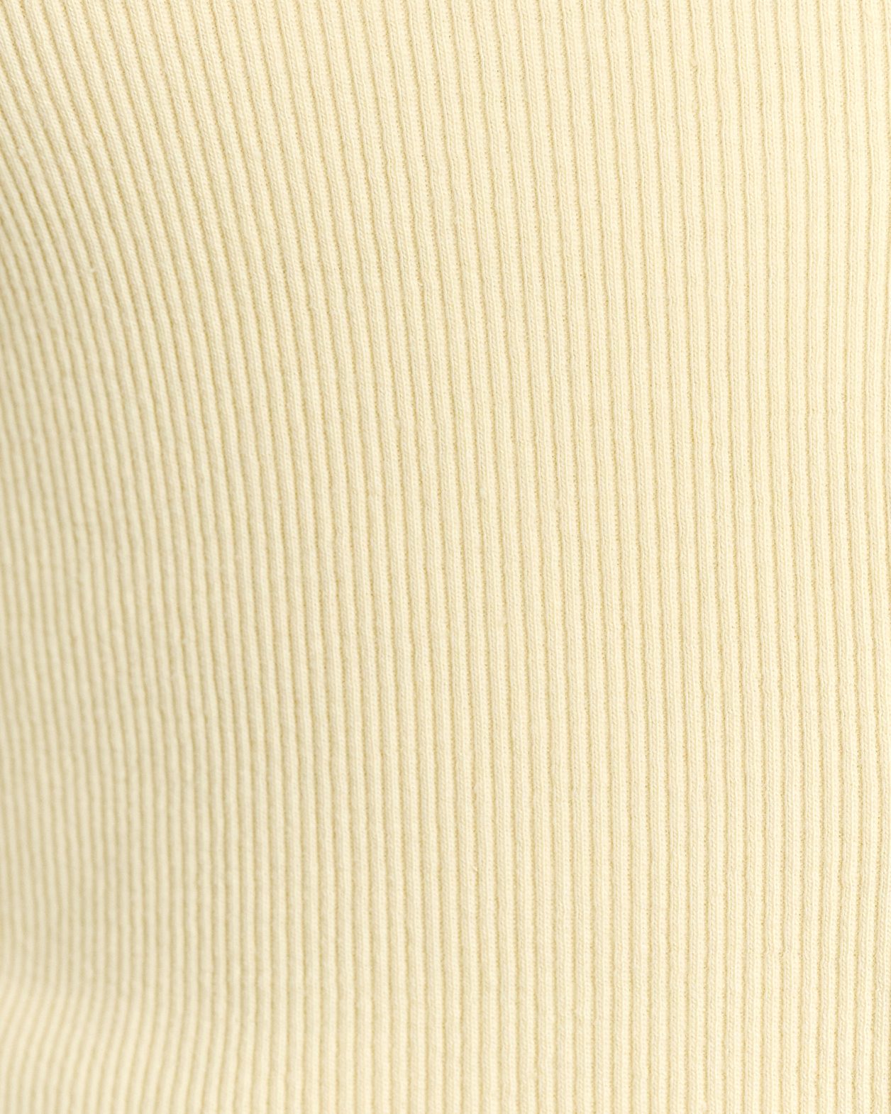 Hallie Rib Long Sleeve Top in PALE SUN