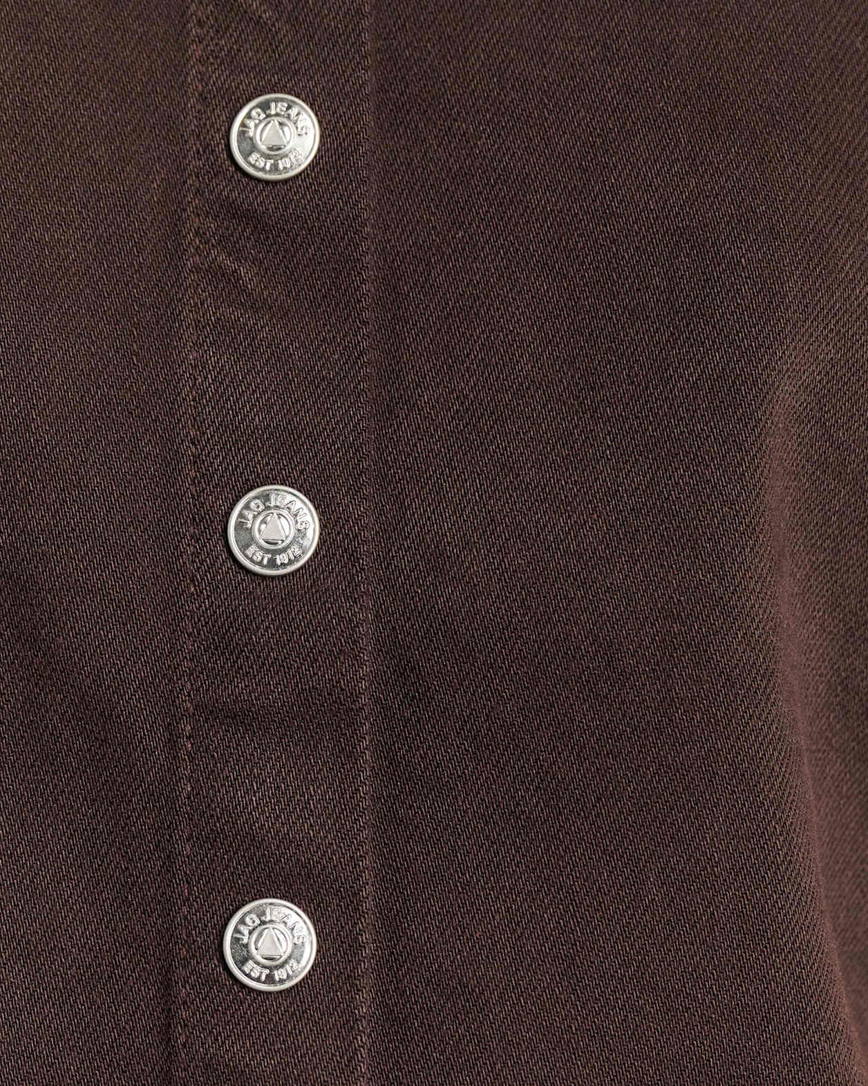 Loe Denim Vest in DARK CHOCOLATE