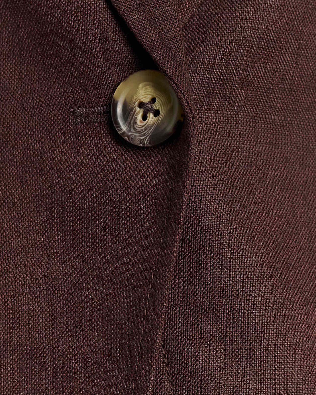 Kayla Linen Blazer in DARK CHOCOLATE
