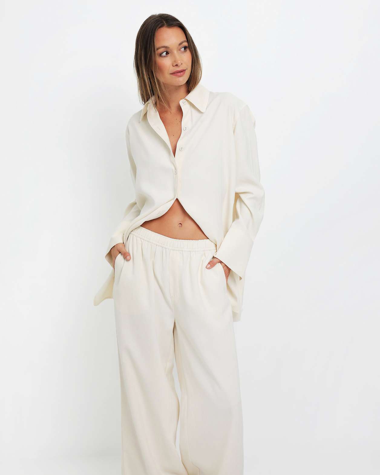 Rb X Jag Stripe Lounge Pant in MILK