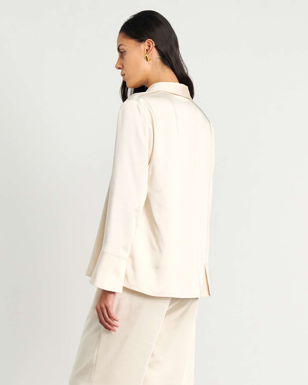 Maddi Tie Shirt in SHELL
