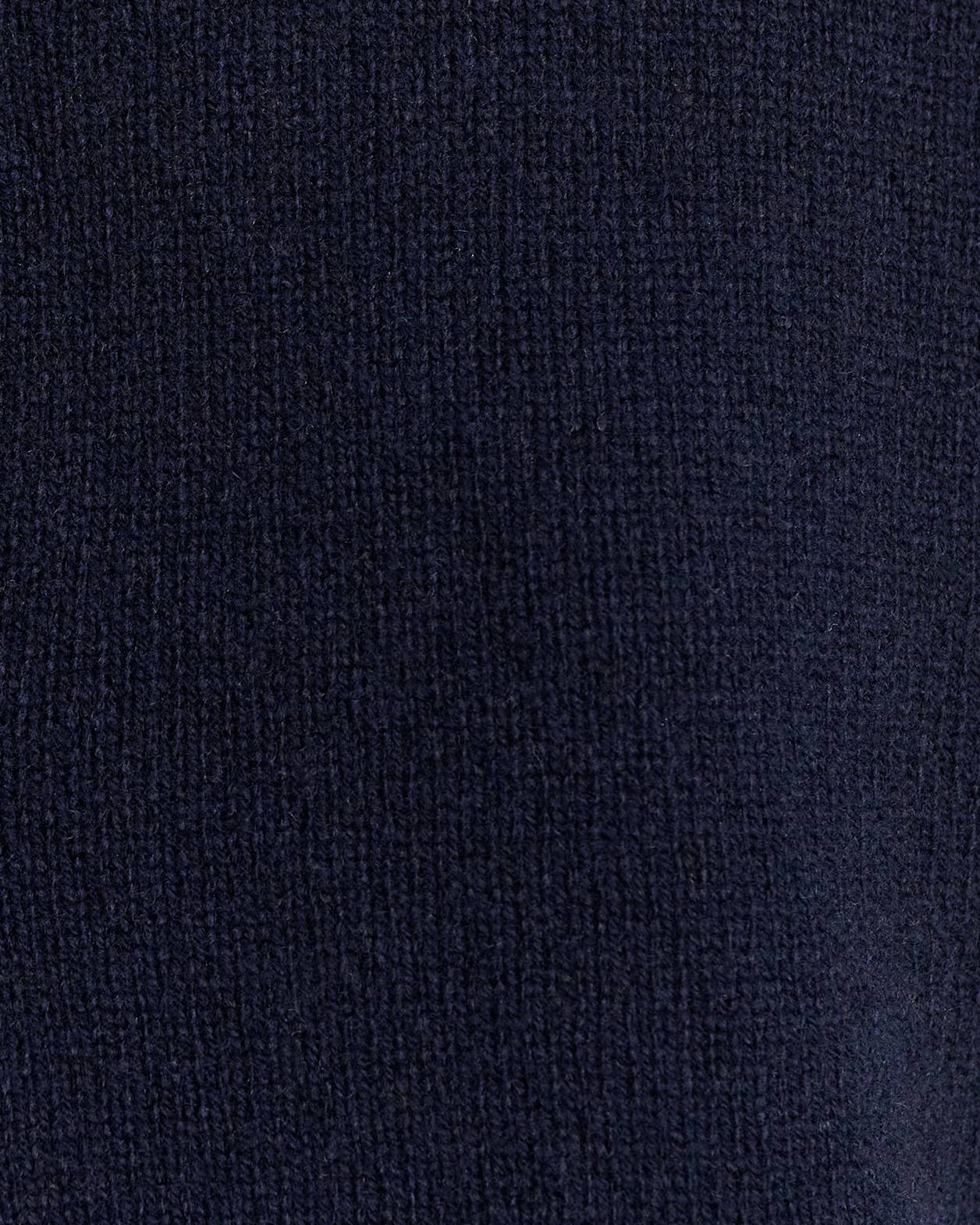 Long Sleeve Wool Cardigan in NAVY