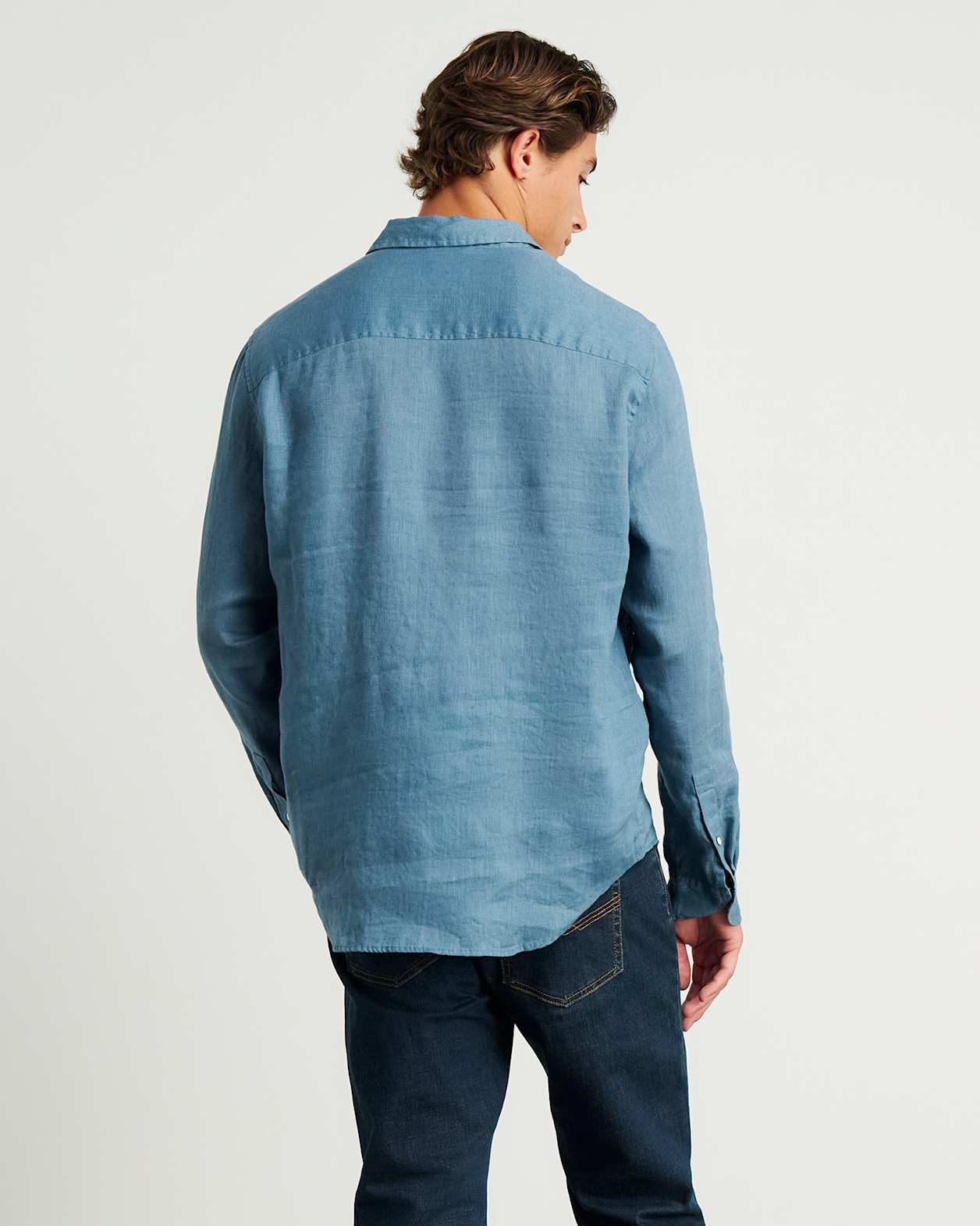 Cooper Linen Shirt in ATLANTIC