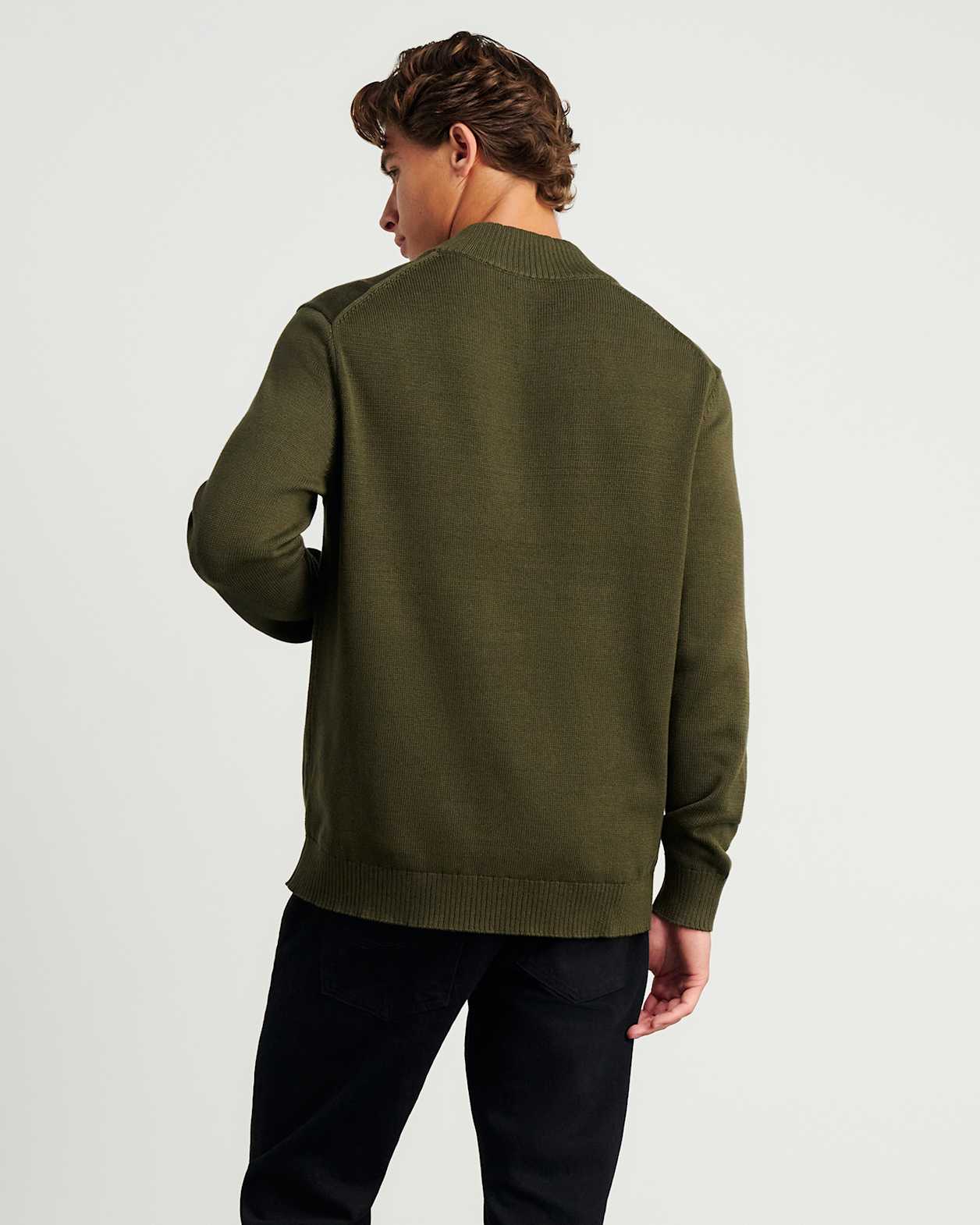 Tanner Cotton 1/4 Zip in THYME