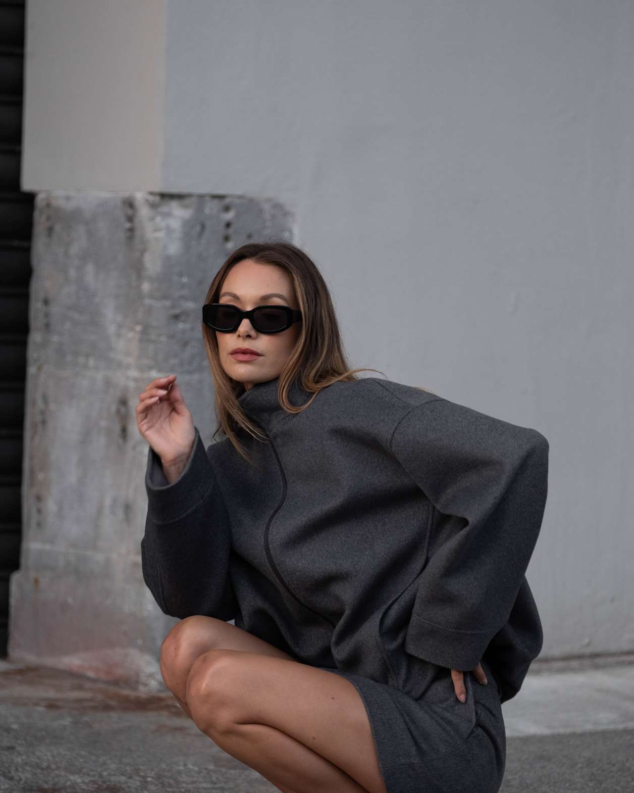 Rb X Jag Oversized Bomber in CHARCOAL