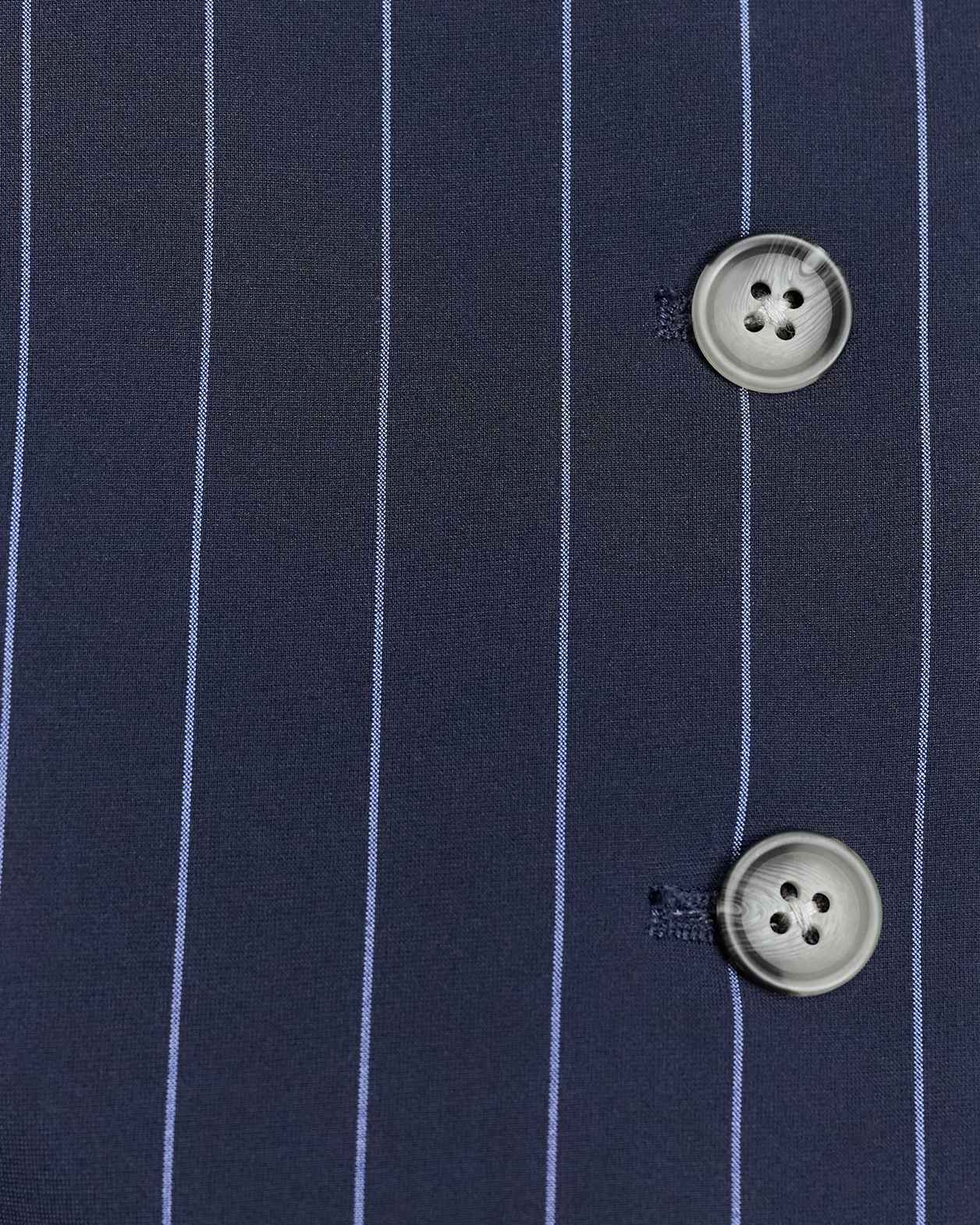 Gia Pinstripe Vest in NAVY/WHITE