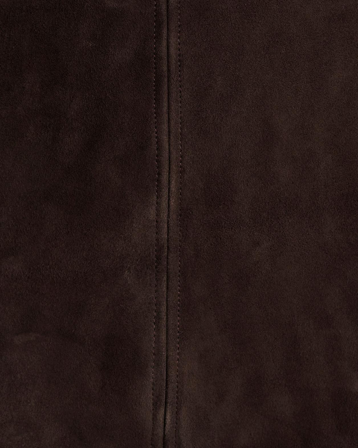 Ophelia Suede Mini Skirt in DARK CHOCOLATE