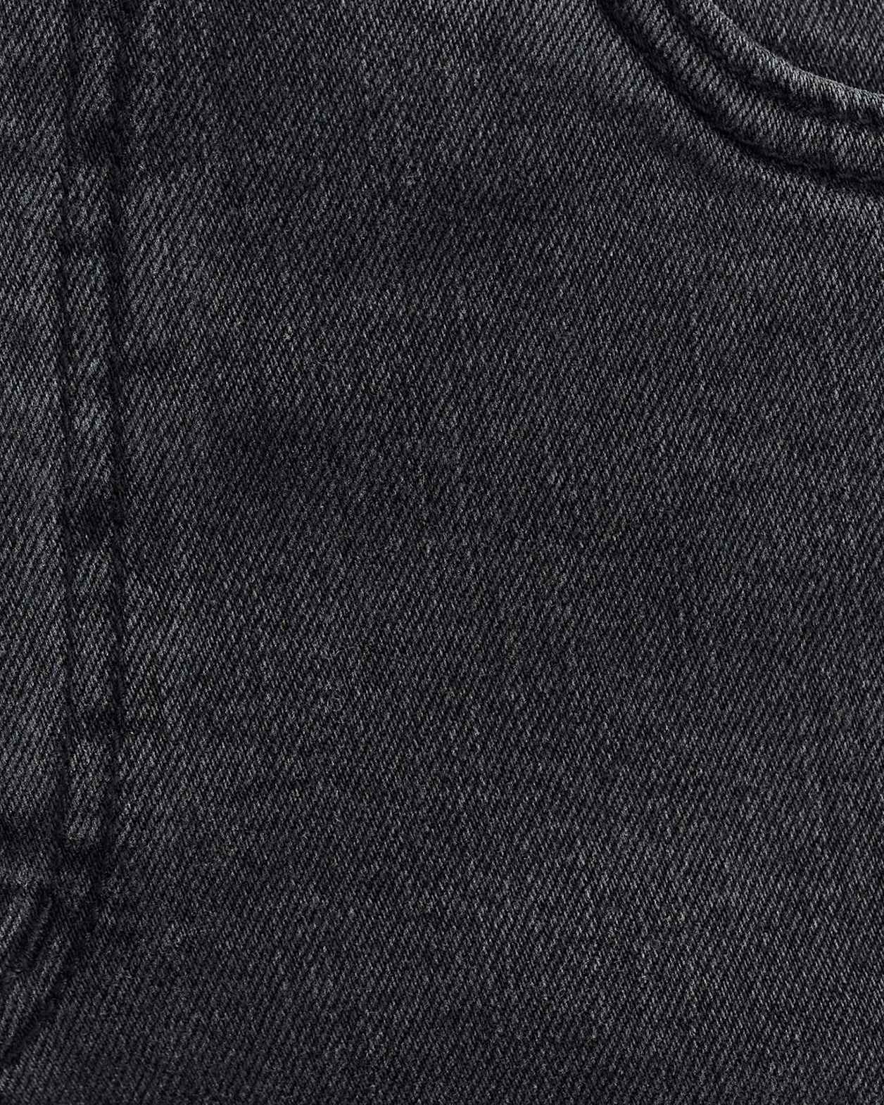 Riley Straight Crop Jean in WASHED BLACK