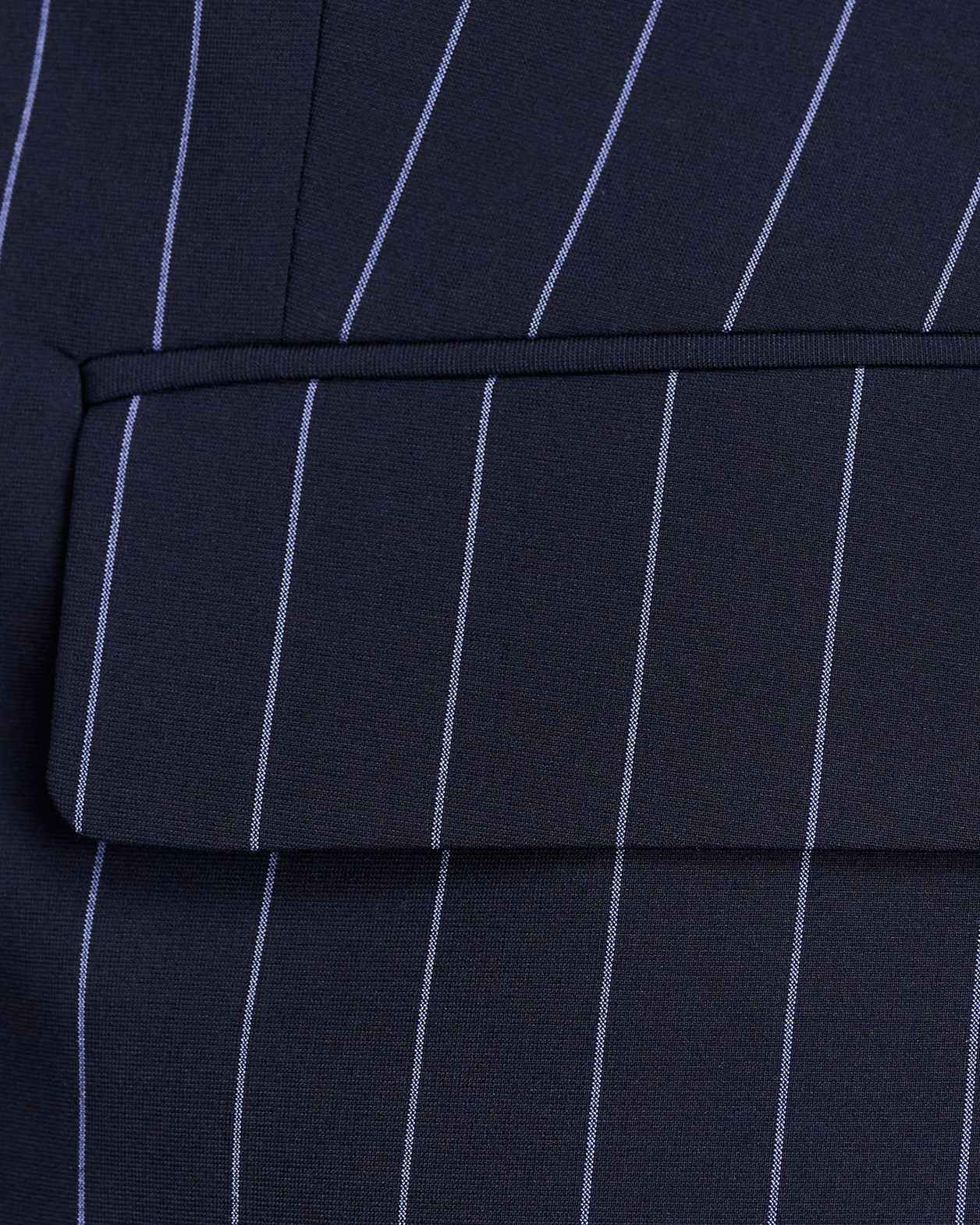 Gia Relaxed Pinstripe Blazer in NAVY/WHITE