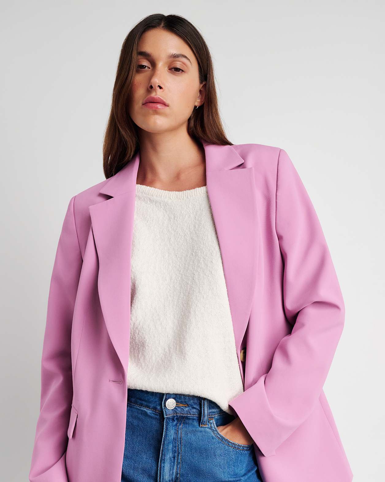 Gia Relaxed Blazer in TERRAROSE