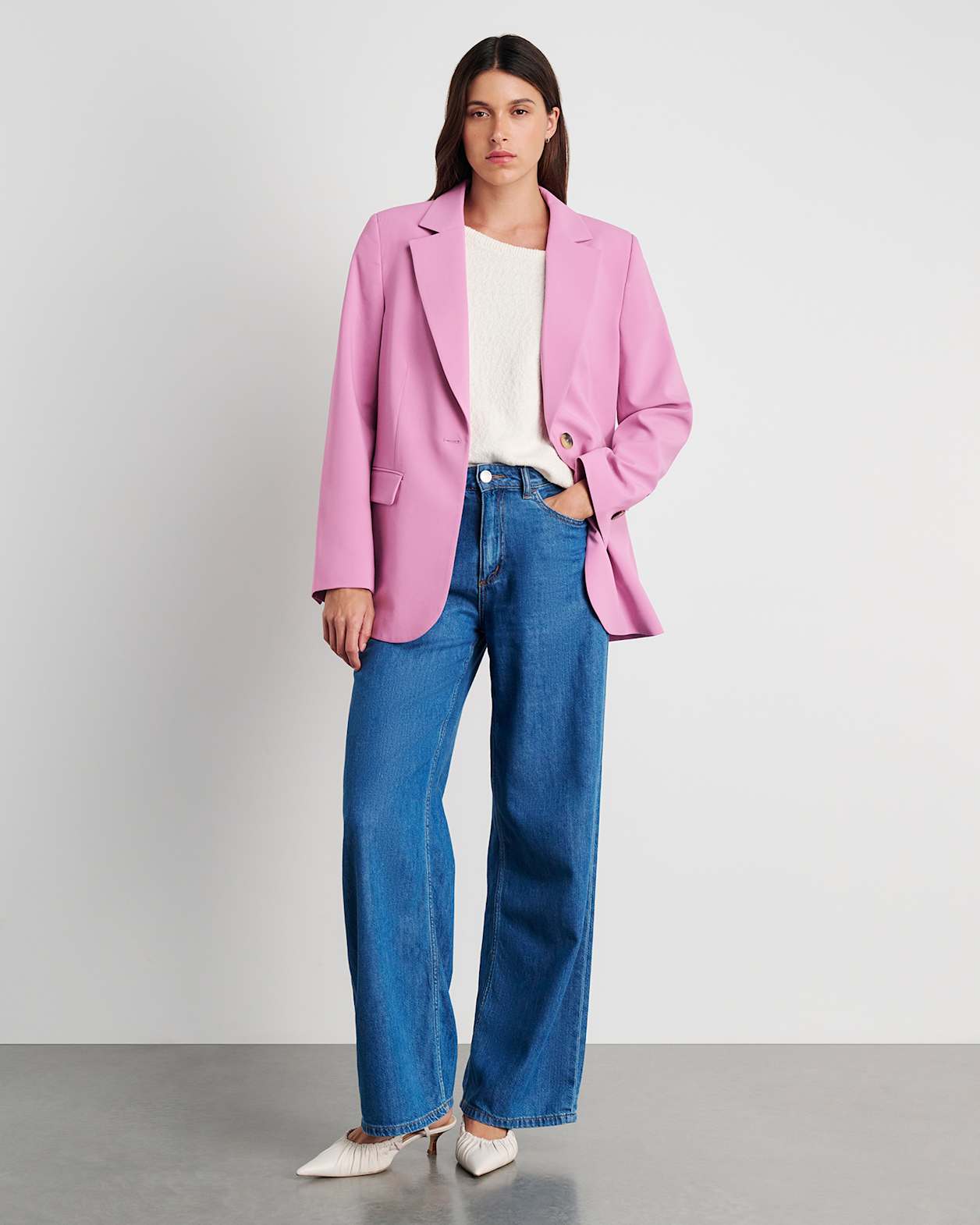 Gia Relaxed Blazer in TERRAROSE