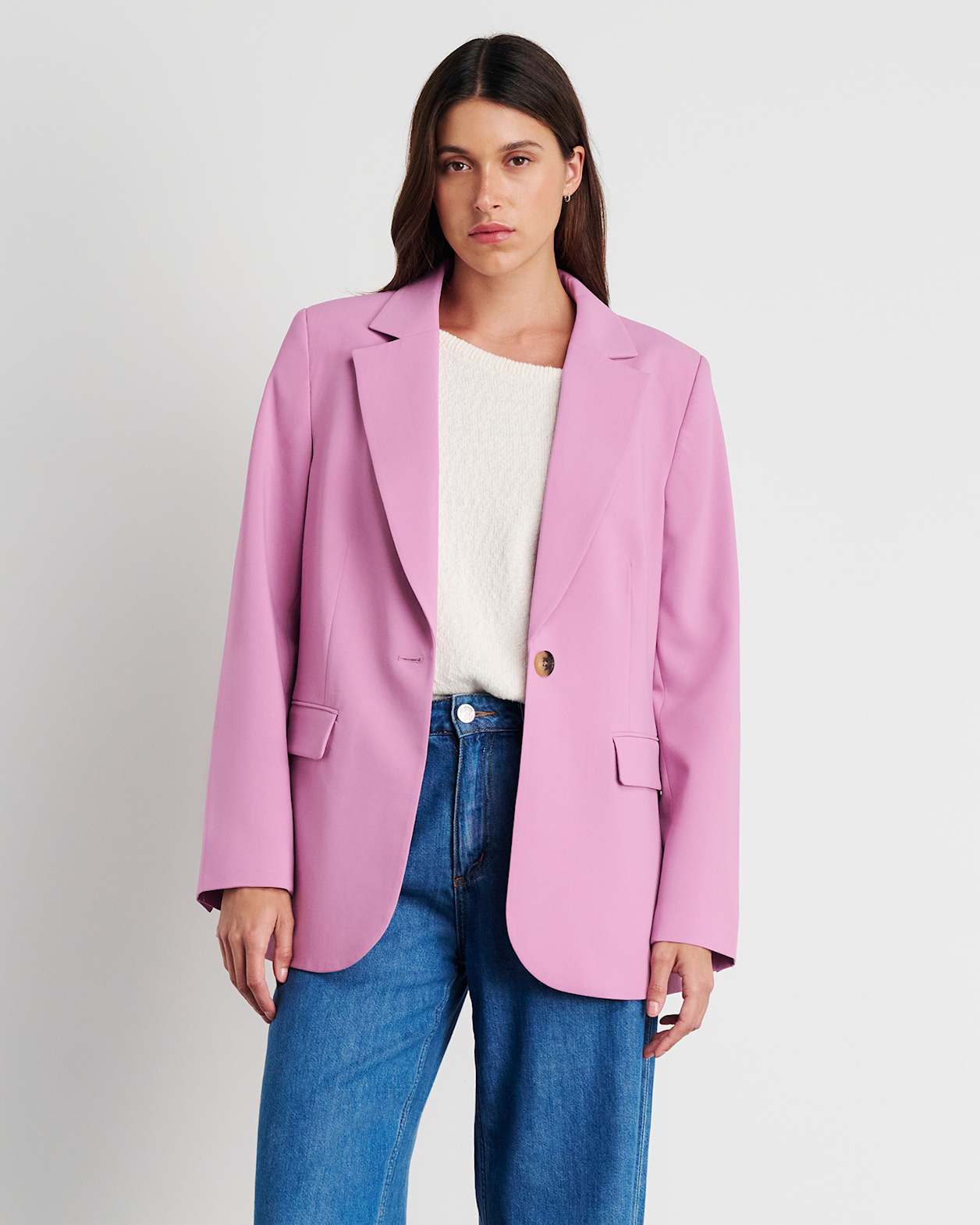 Gia Relaxed Blazer in TERRAROSE
