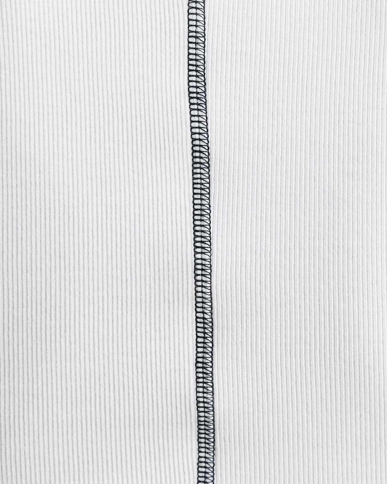 Kate Contrast Scoop Tank in BLACK/WHITE